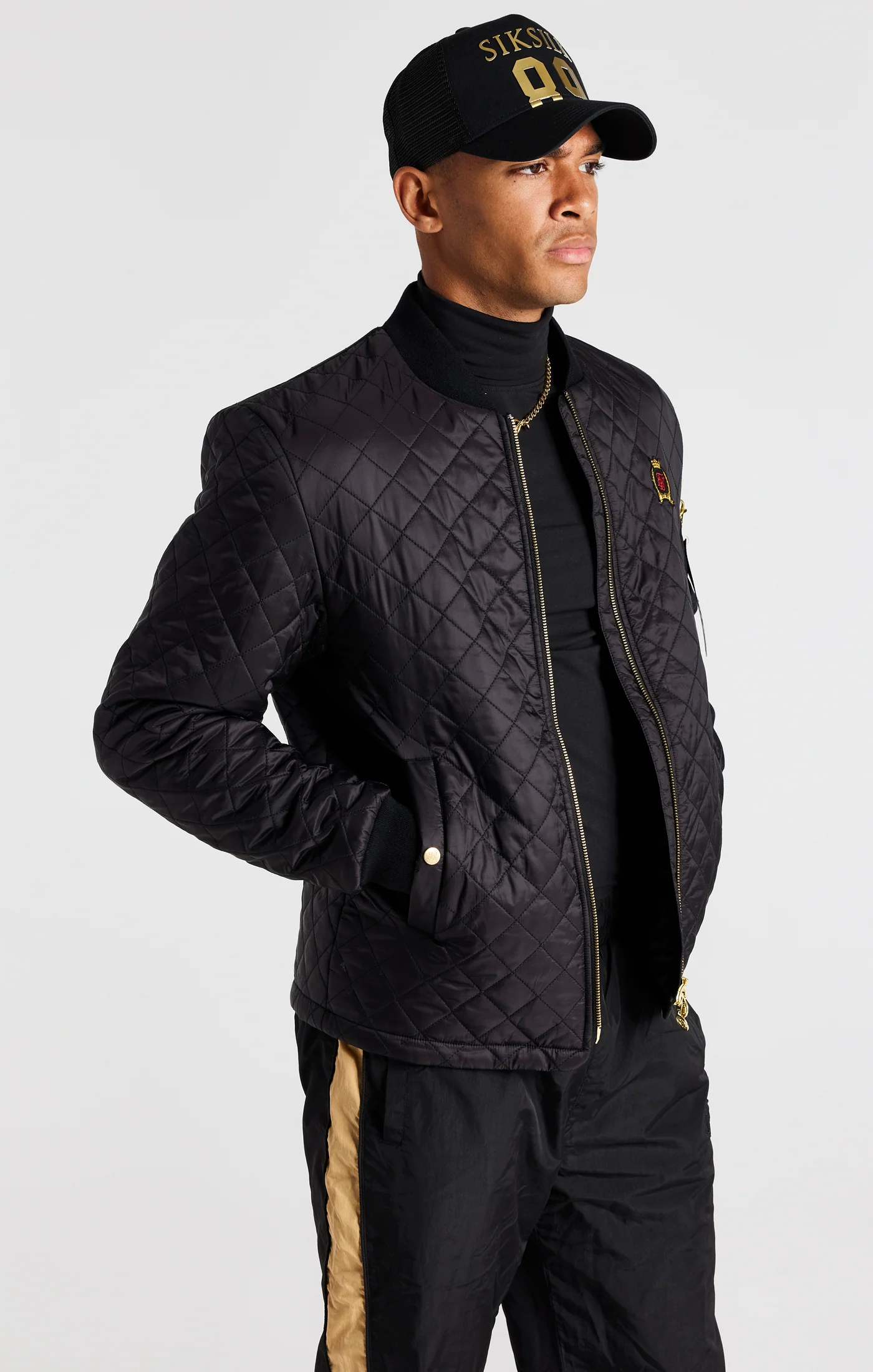 Black Quilted Jacket - Image 11