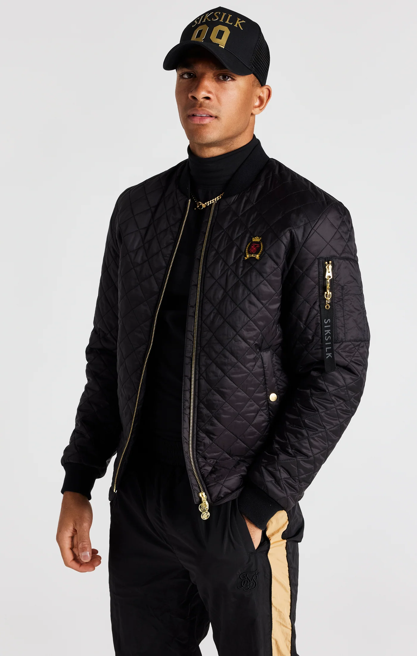 Black Quilted Jacket - Image 2