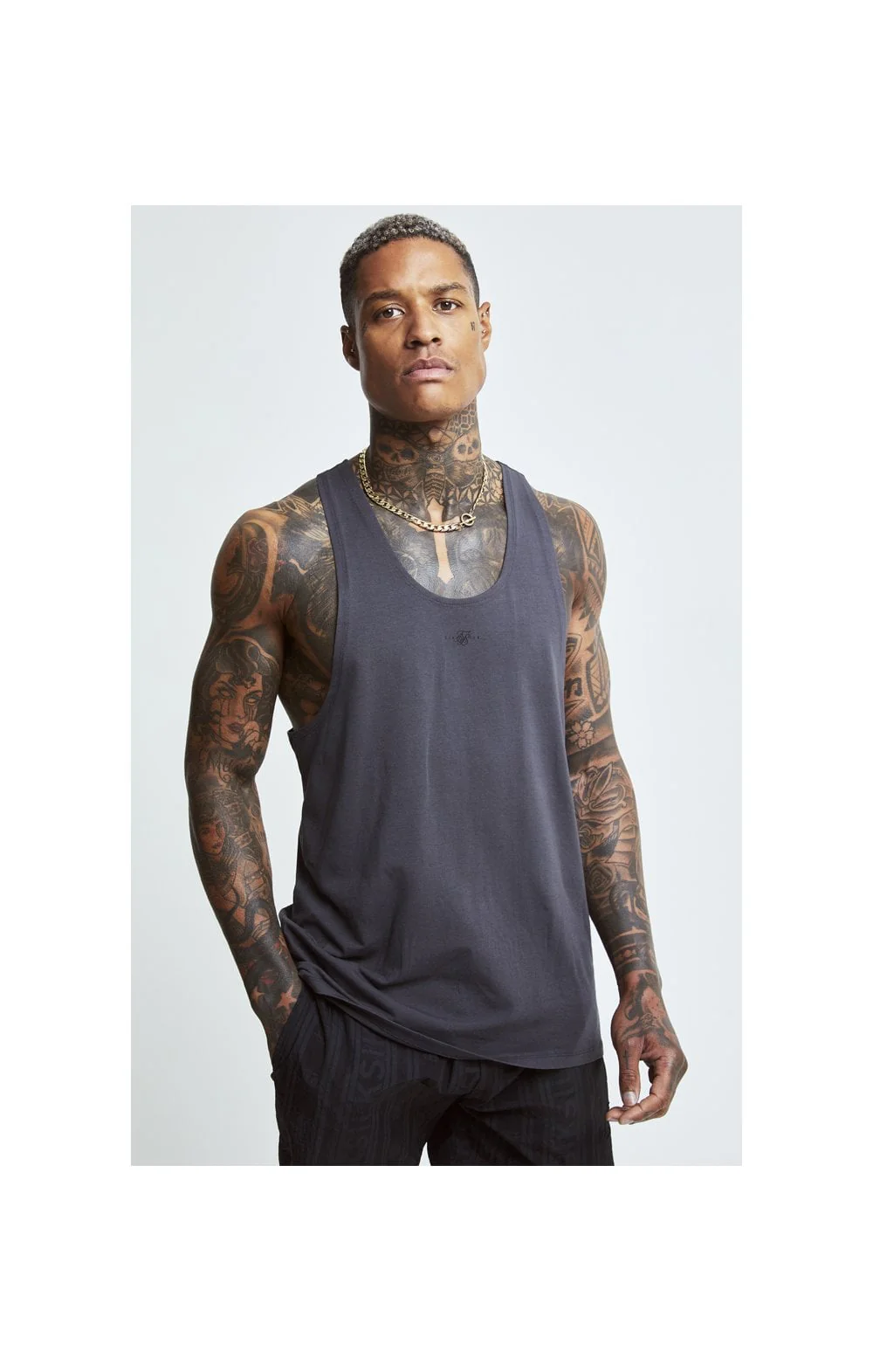 SikSilk Racer Gym Vest - Grey
