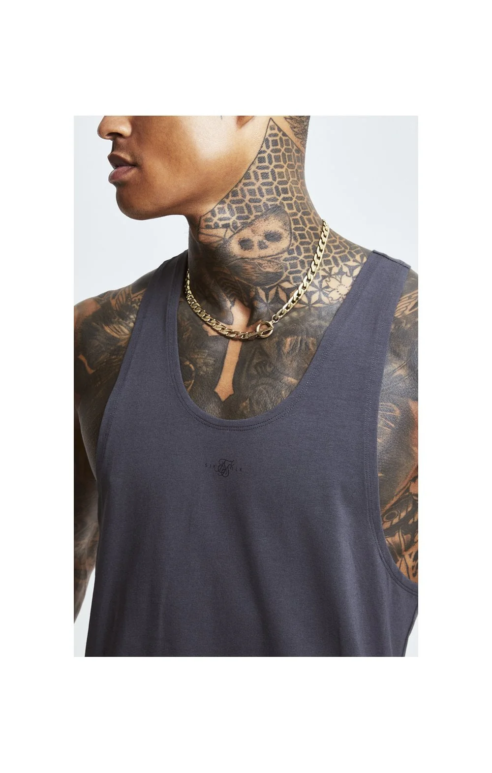 SikSilk Racer Gym Vest - Grey - Image 2