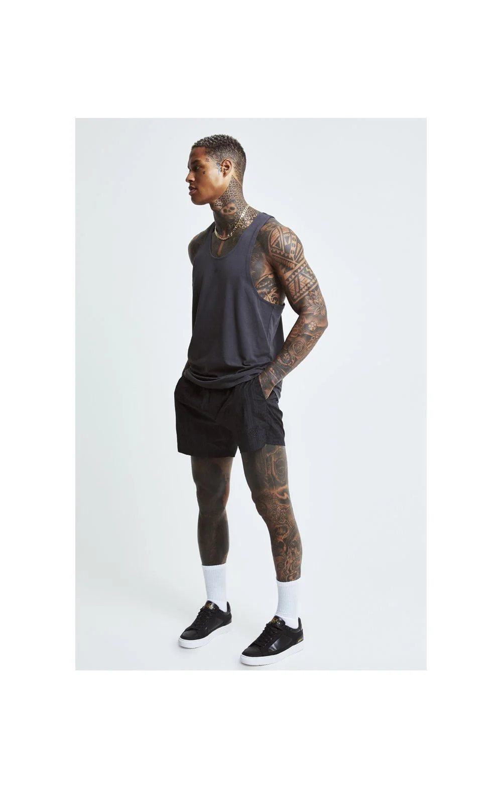 SikSilk Racer Gym Vest - Grey - Image 3