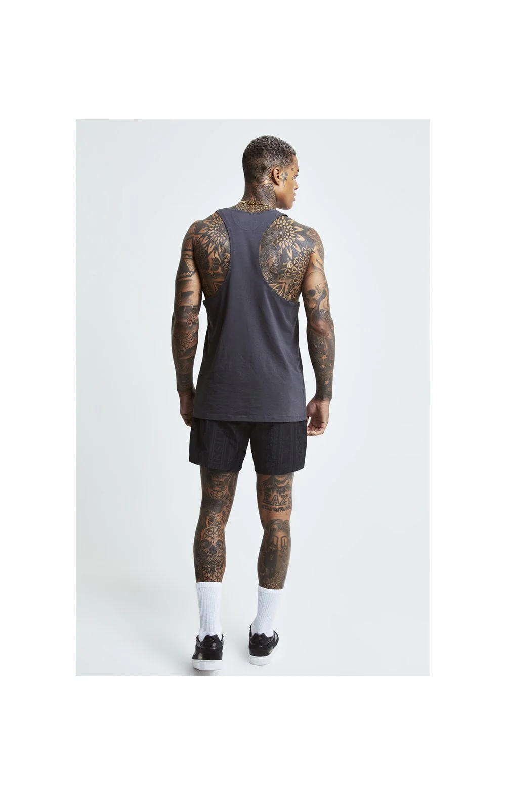 SikSilk Racer Gym Vest - Grey - Image 4