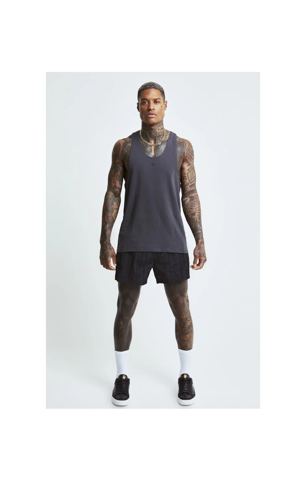 SikSilk Racer Gym Vest - Grey - Image 5