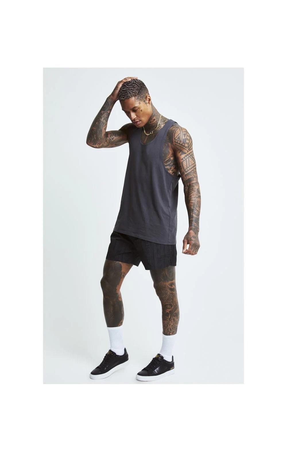 SikSilk Racer Gym Vest - Grey - Image 6