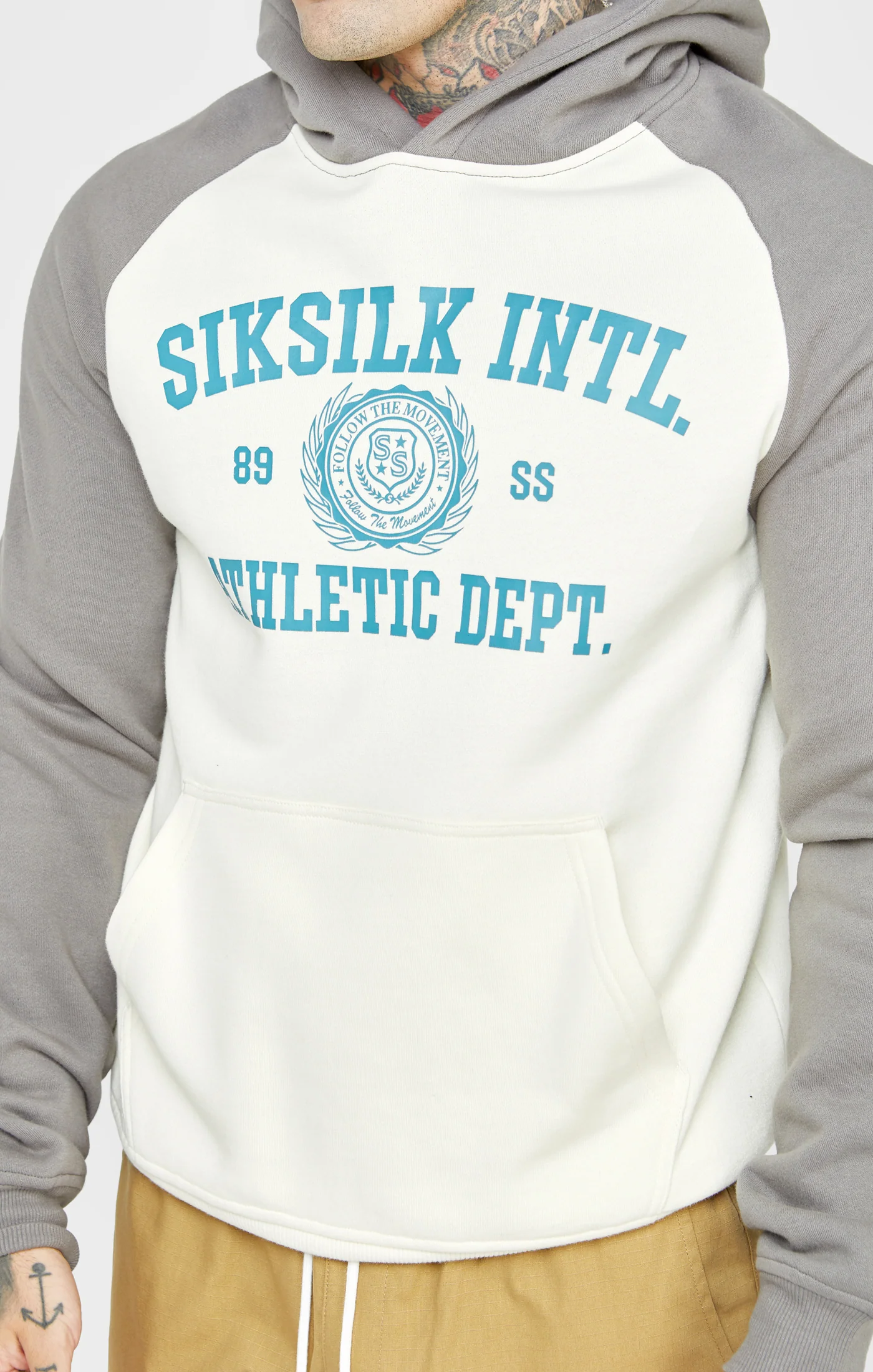 Grey Raglan Oversized Hoodie - Image 2