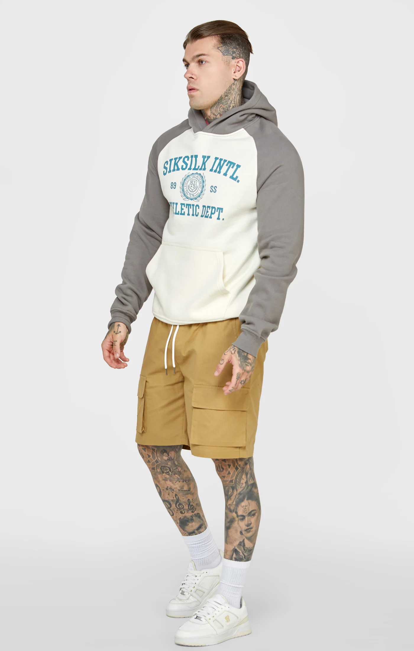 Grey Raglan Oversized Hoodie - Image 3