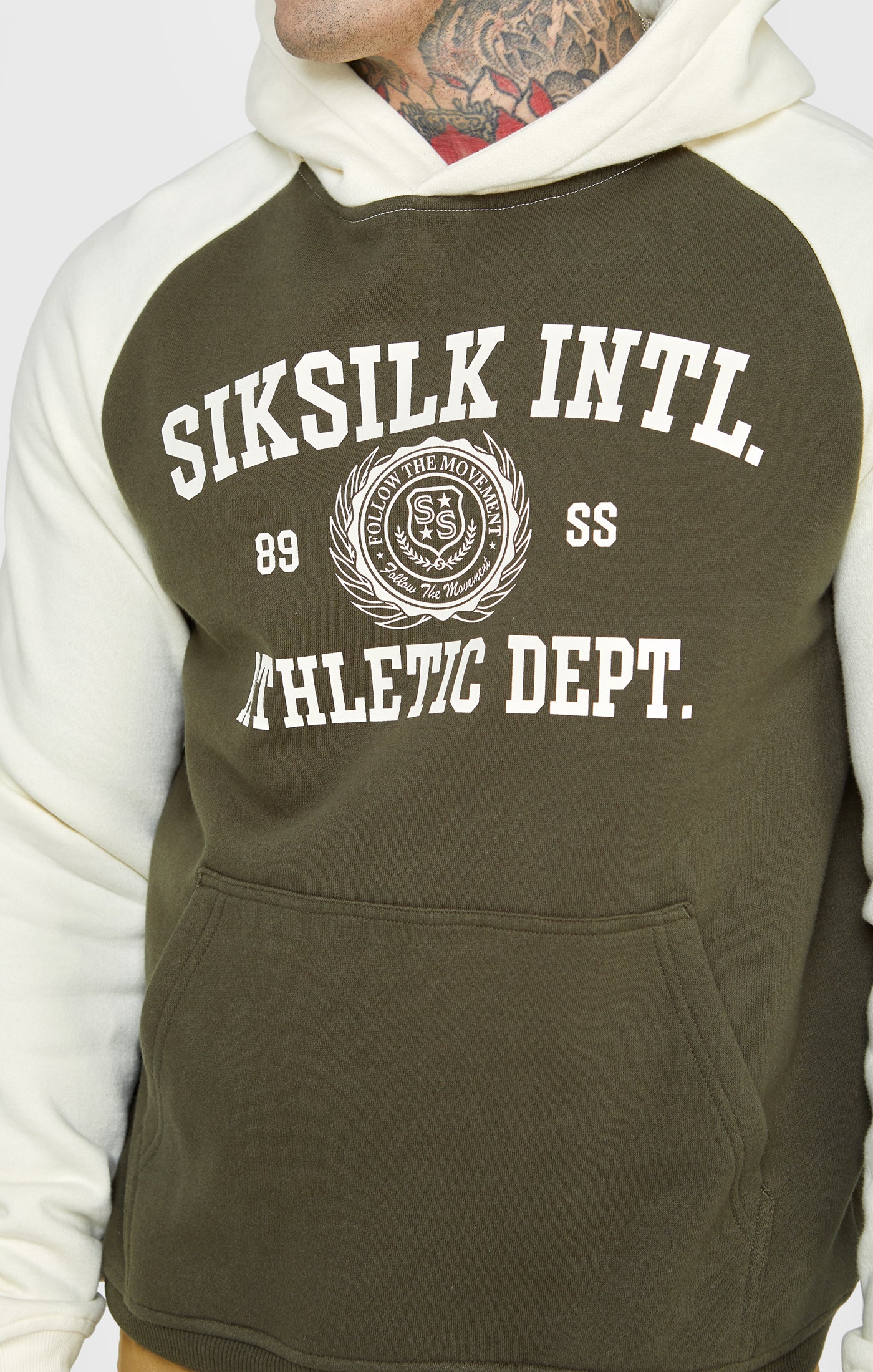 Khaki Raglan Oversized Hoodie - Image 2