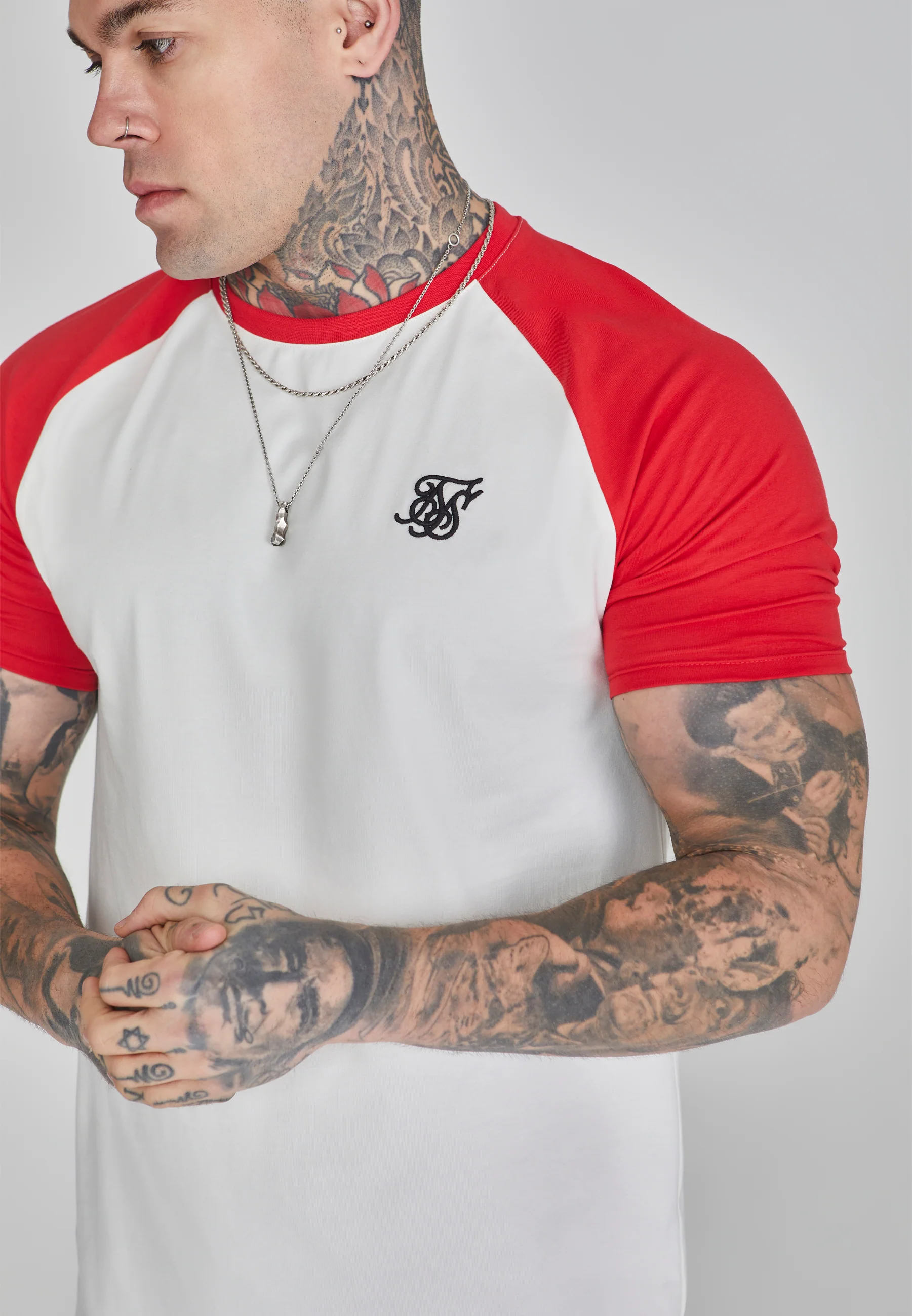 Ecru Red Raglan T-Shirt - Image 4