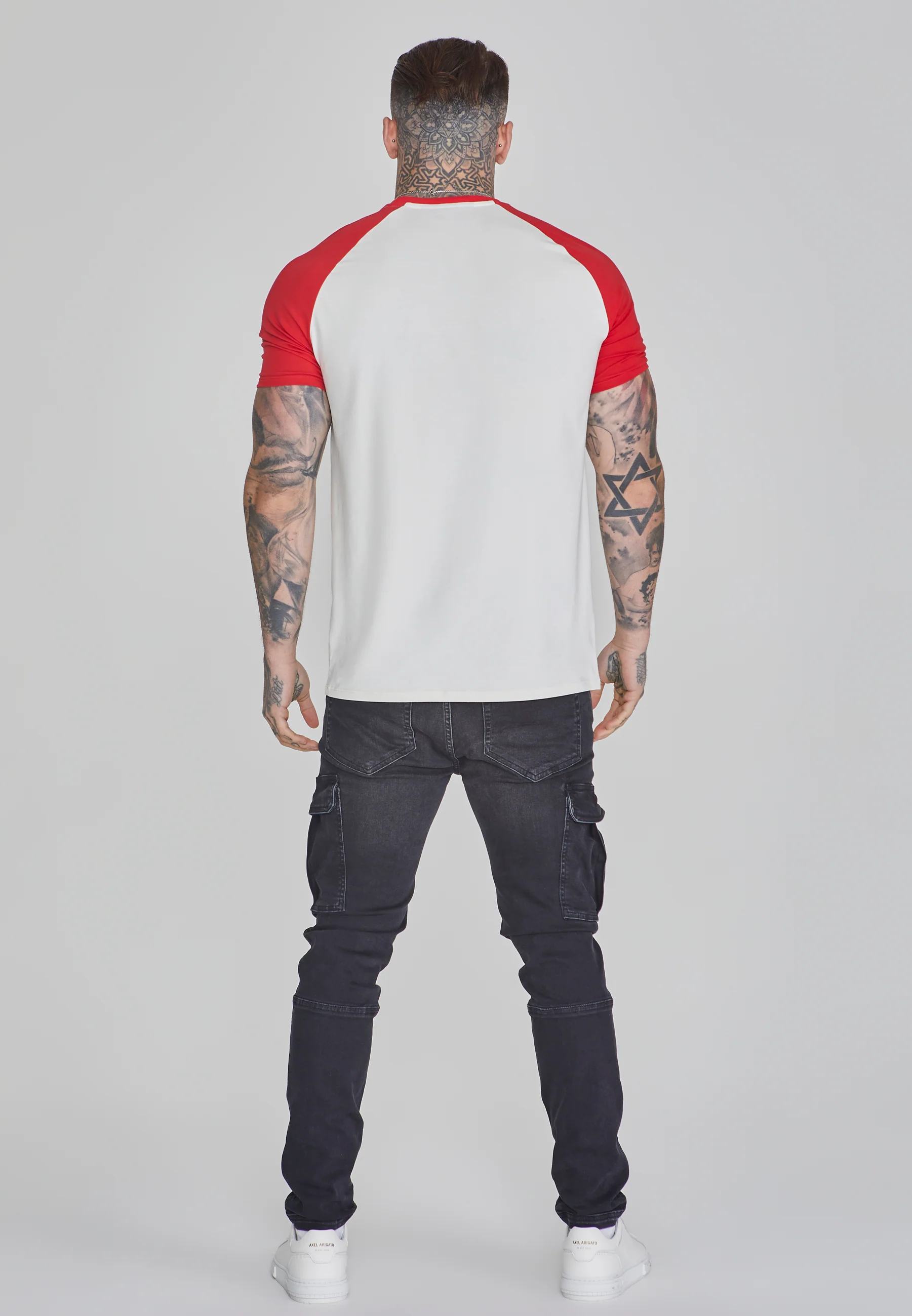 Ecru Red Raglan T-Shirt - Image 5