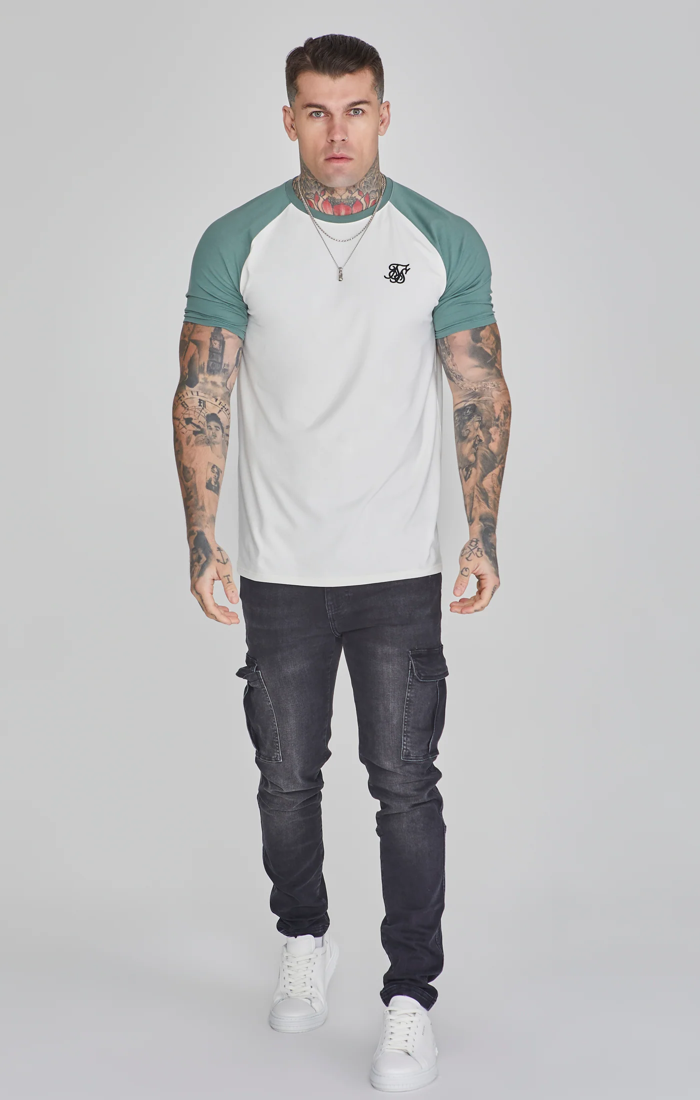 Ecru Green Raglan T-Shirt - Image 2