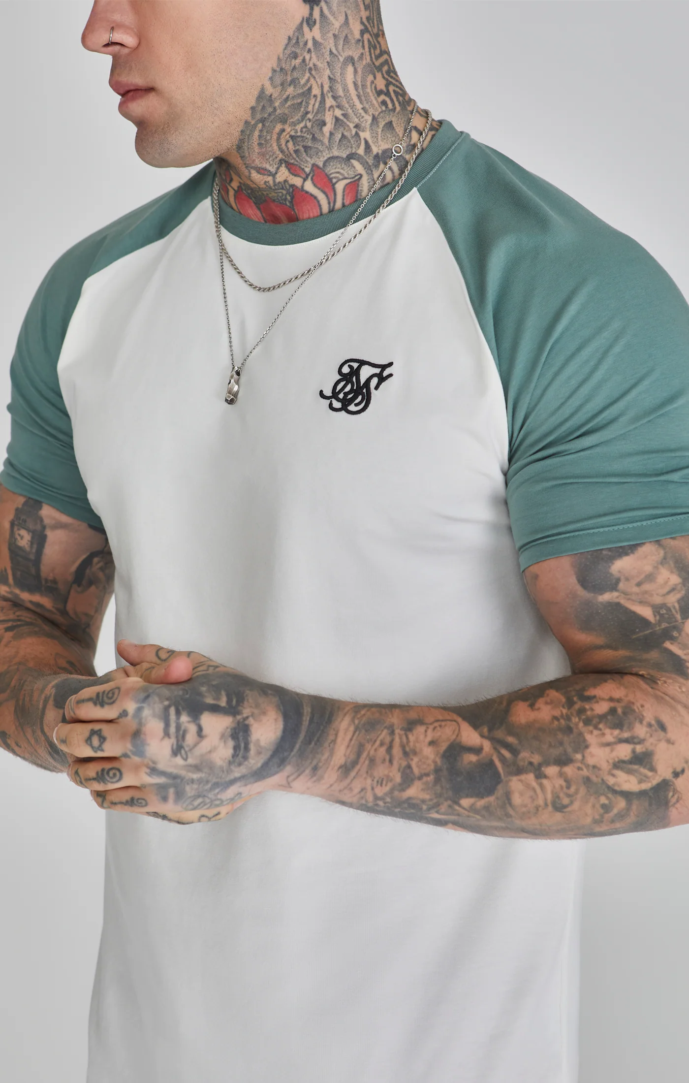 Ecru Green Raglan T-Shirt - Image 3