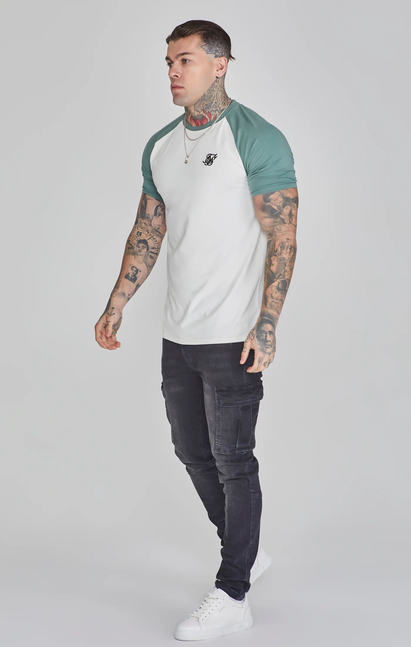 Ecru Green Raglan T-Shirt - Image 4