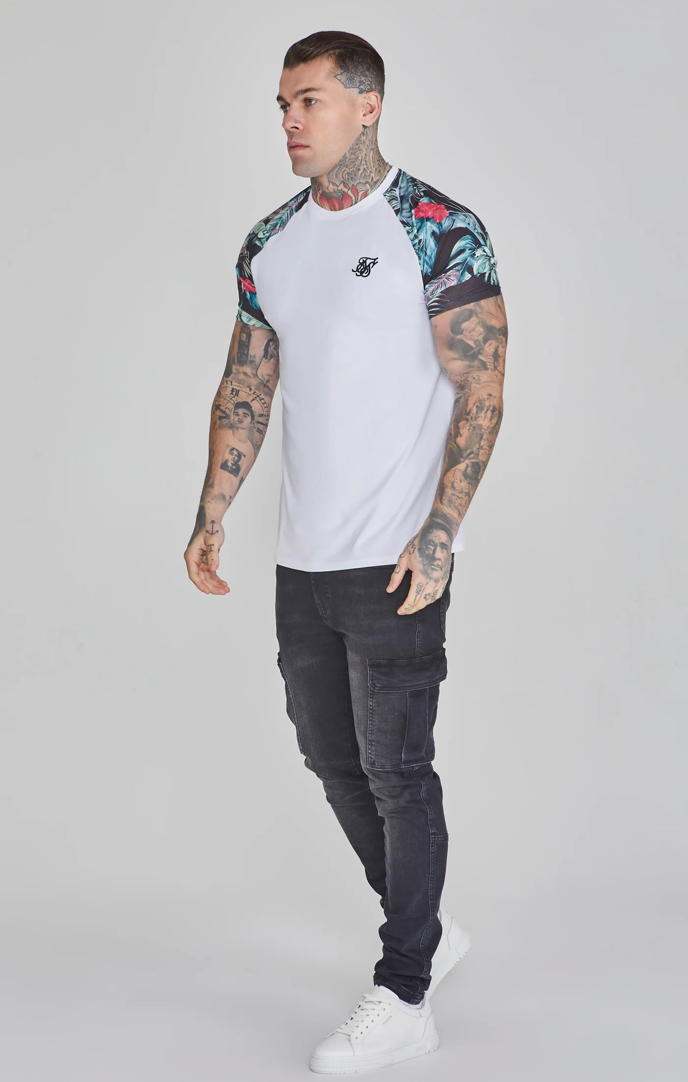 White Raglan T-Shirt - Image 4