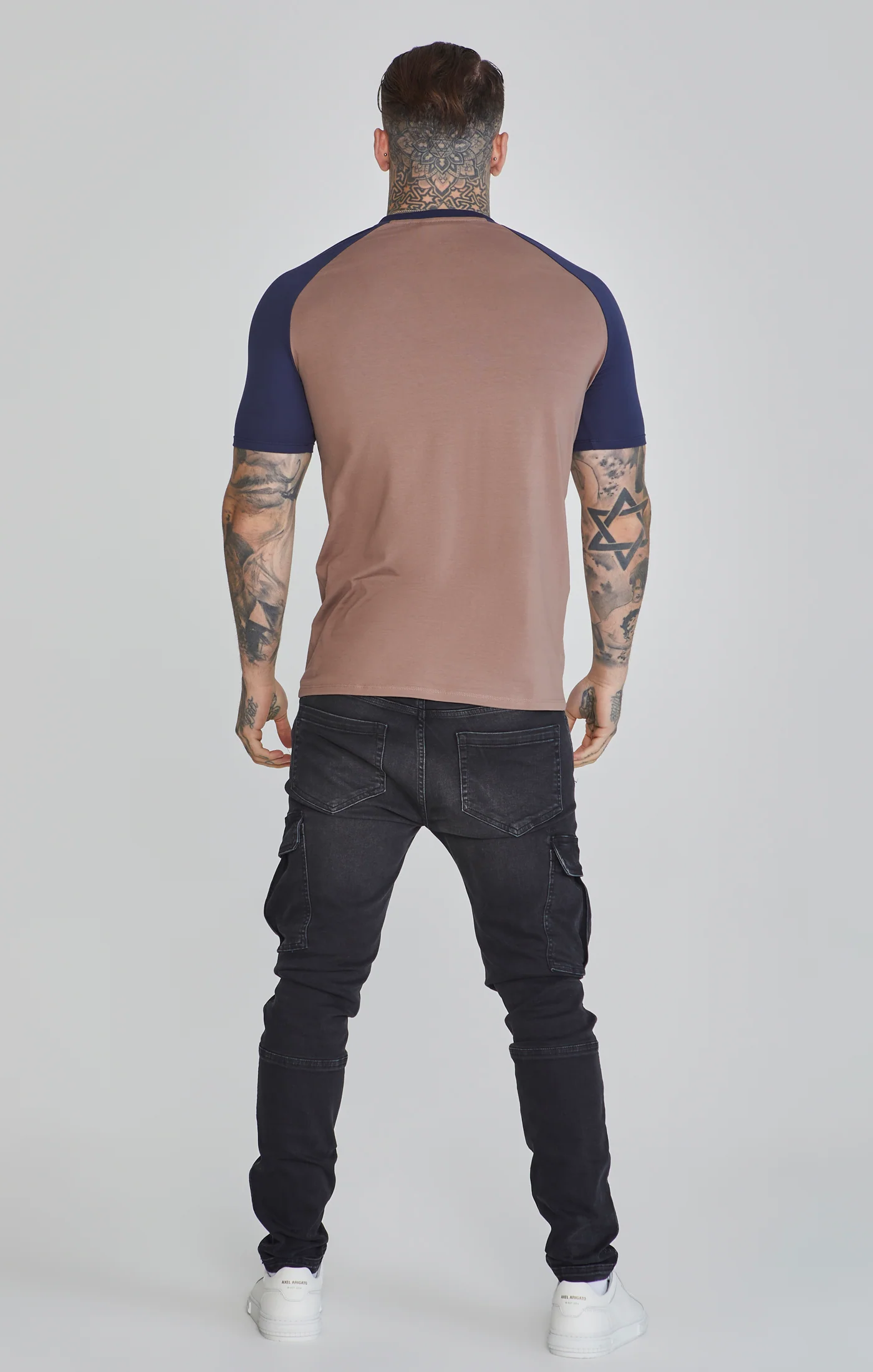 Brown Navy Raglan T-Shirt - Image 5