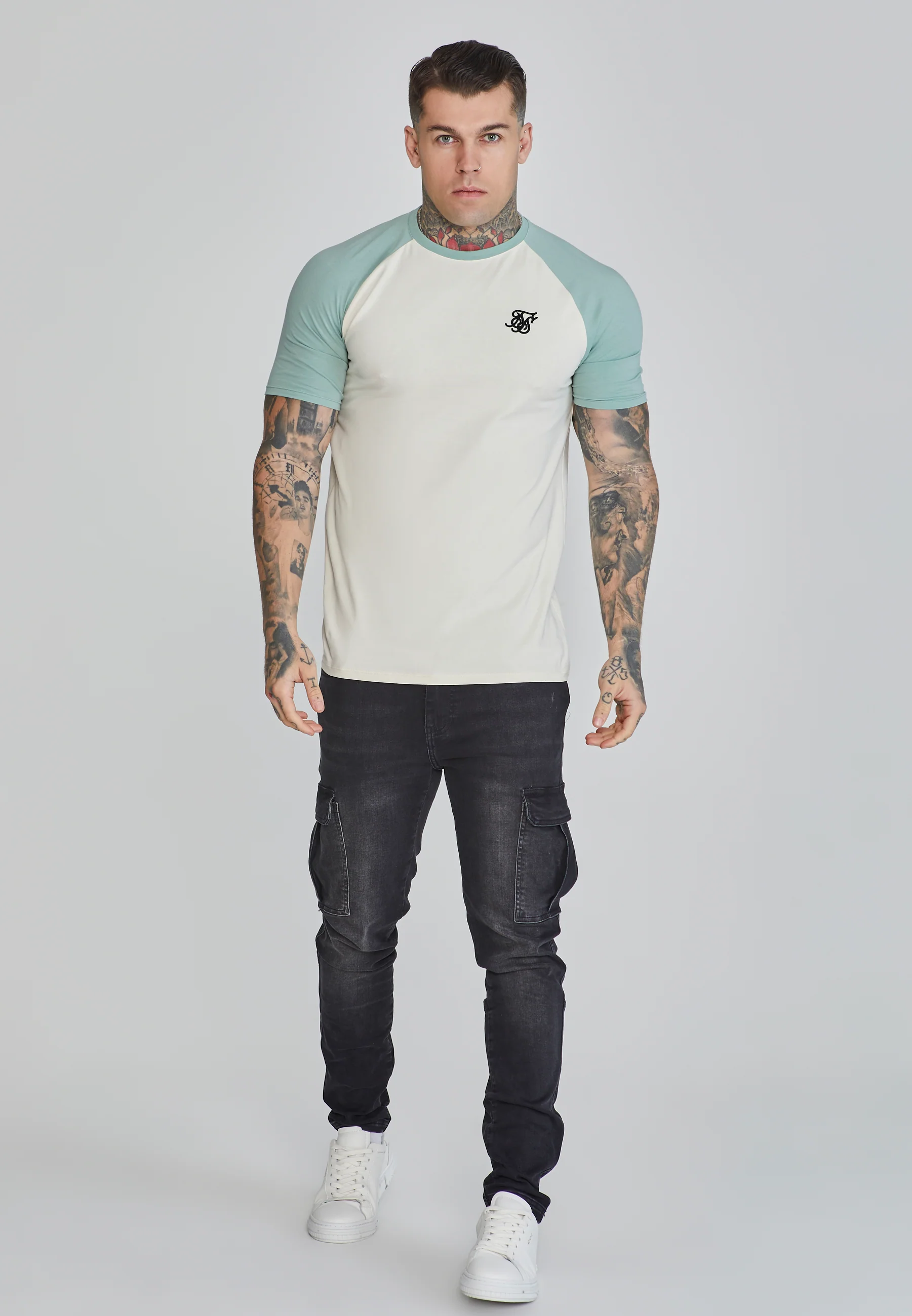 Ecru Green Raglan T-Shirt - Image 2