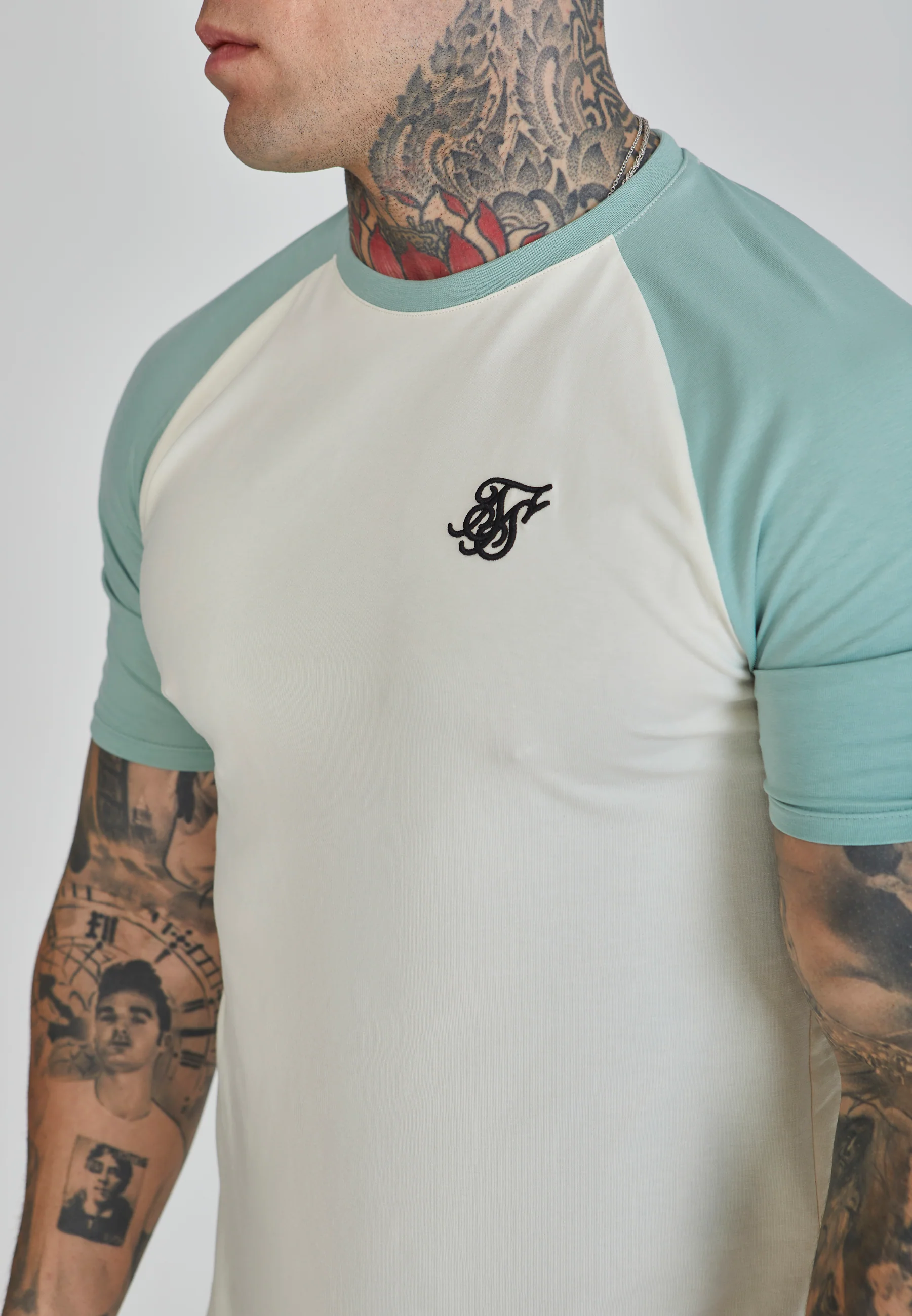 Ecru Green Raglan T-Shirt - Image 3