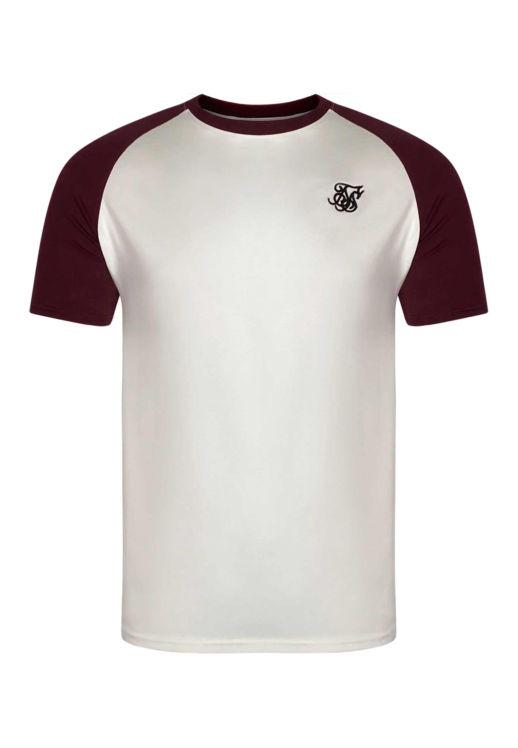 White and Burgundy Raglan T-Shirt - Image 6