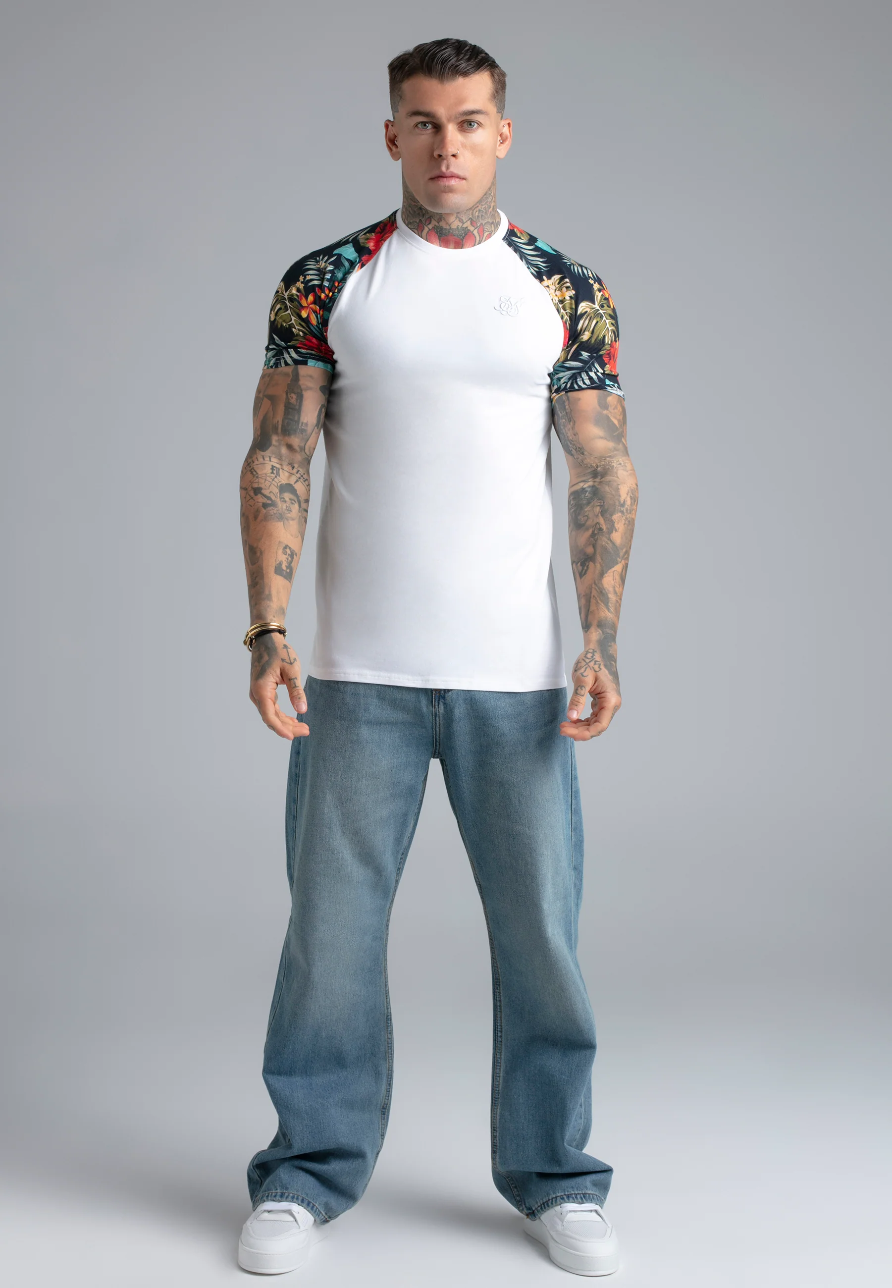 White Raglan T-Shirt - Image 3