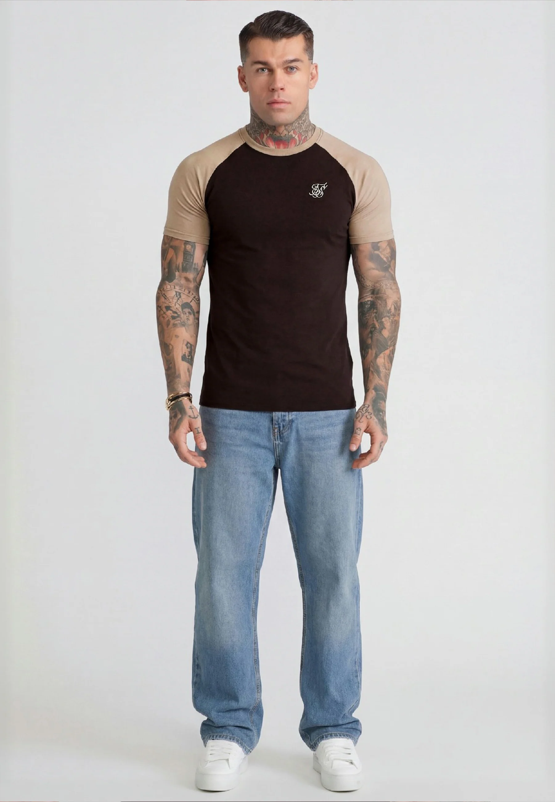 Brown and Stone Raglan T-Shirt - Image 3