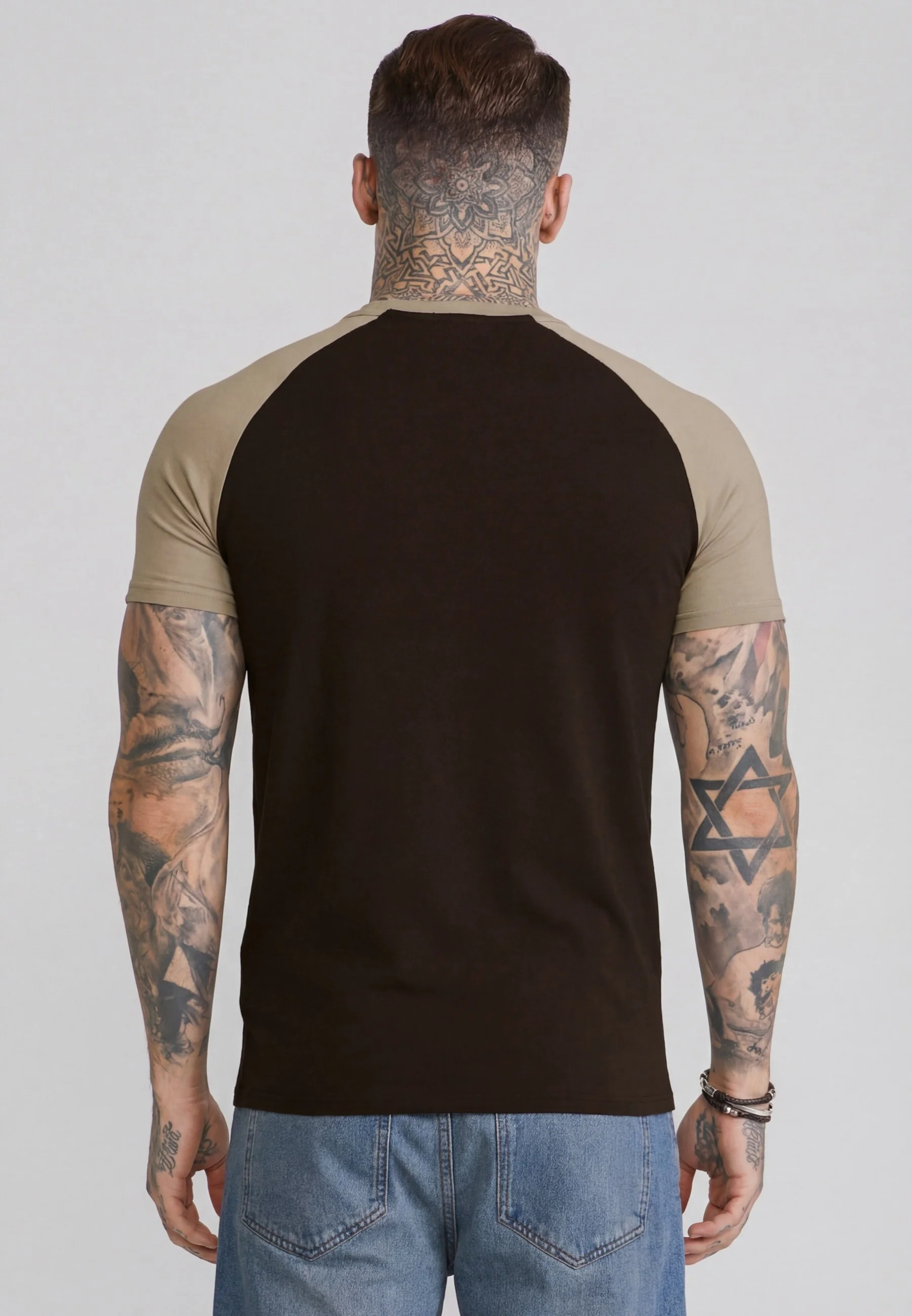 Brown and Stone Raglan T-Shirt - Image 5