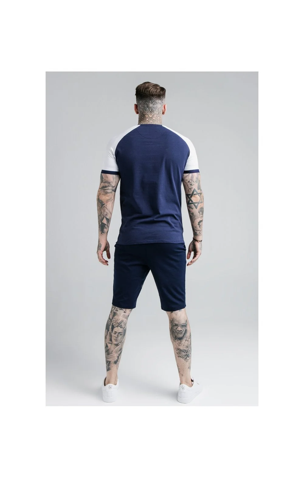 SikSilk Raglan Tech Tee - Navy - Image 6