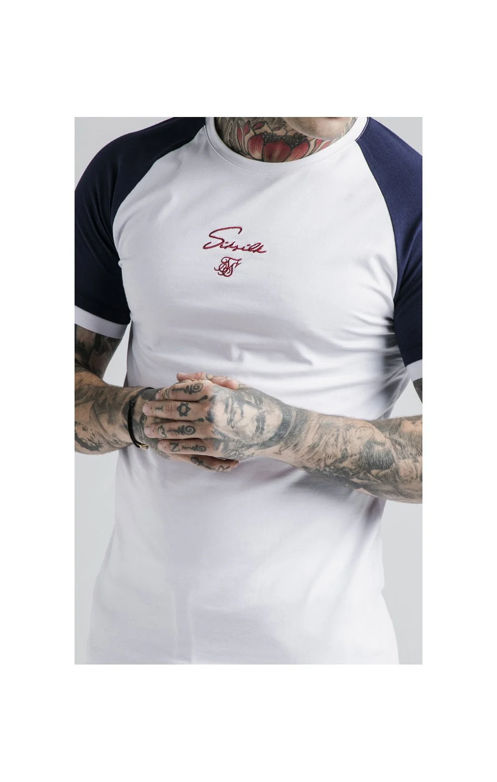 SikSilk Raglan Tech Tee - White