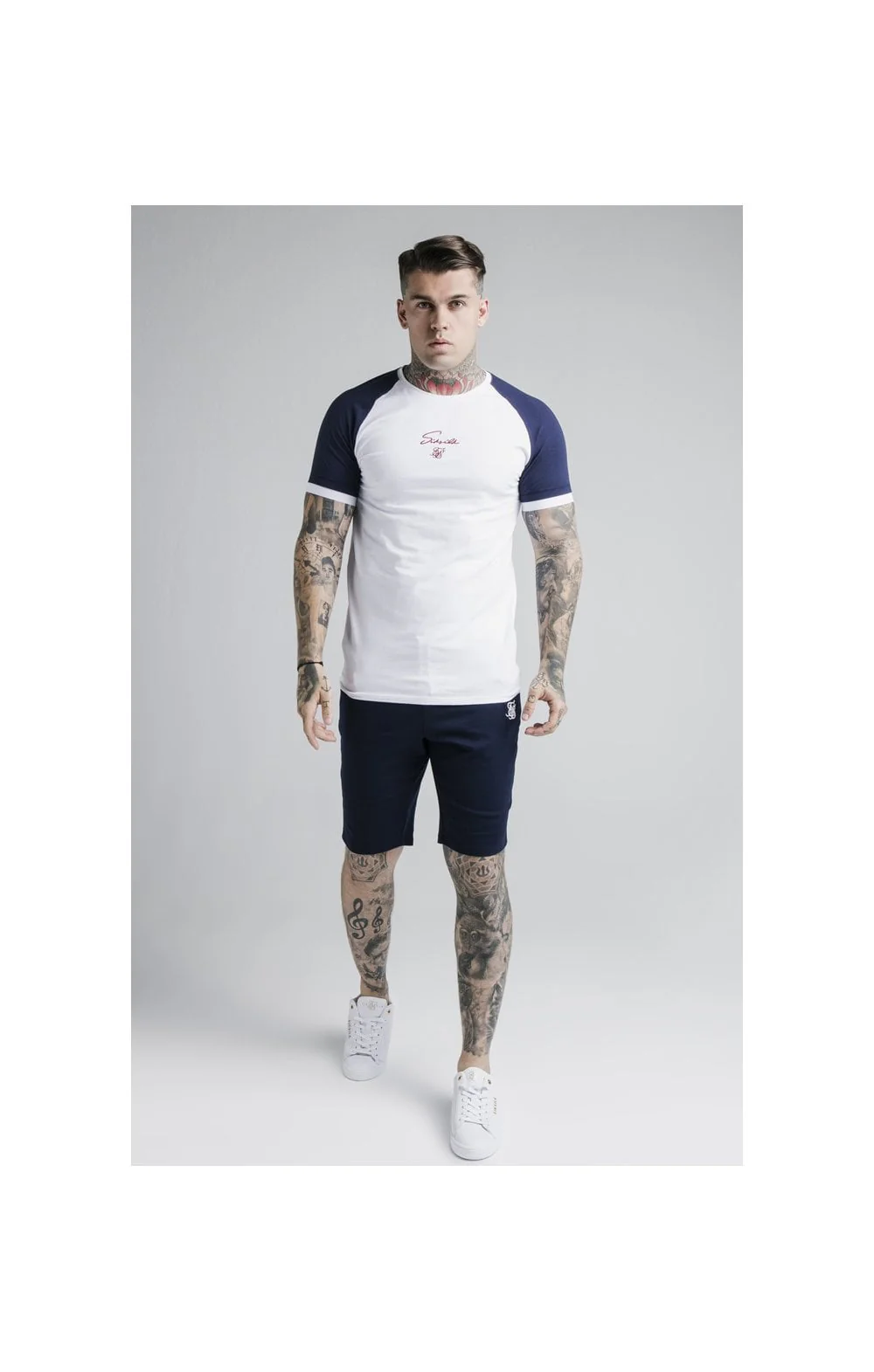 SikSilk Raglan Tech Tee - White - Image 6