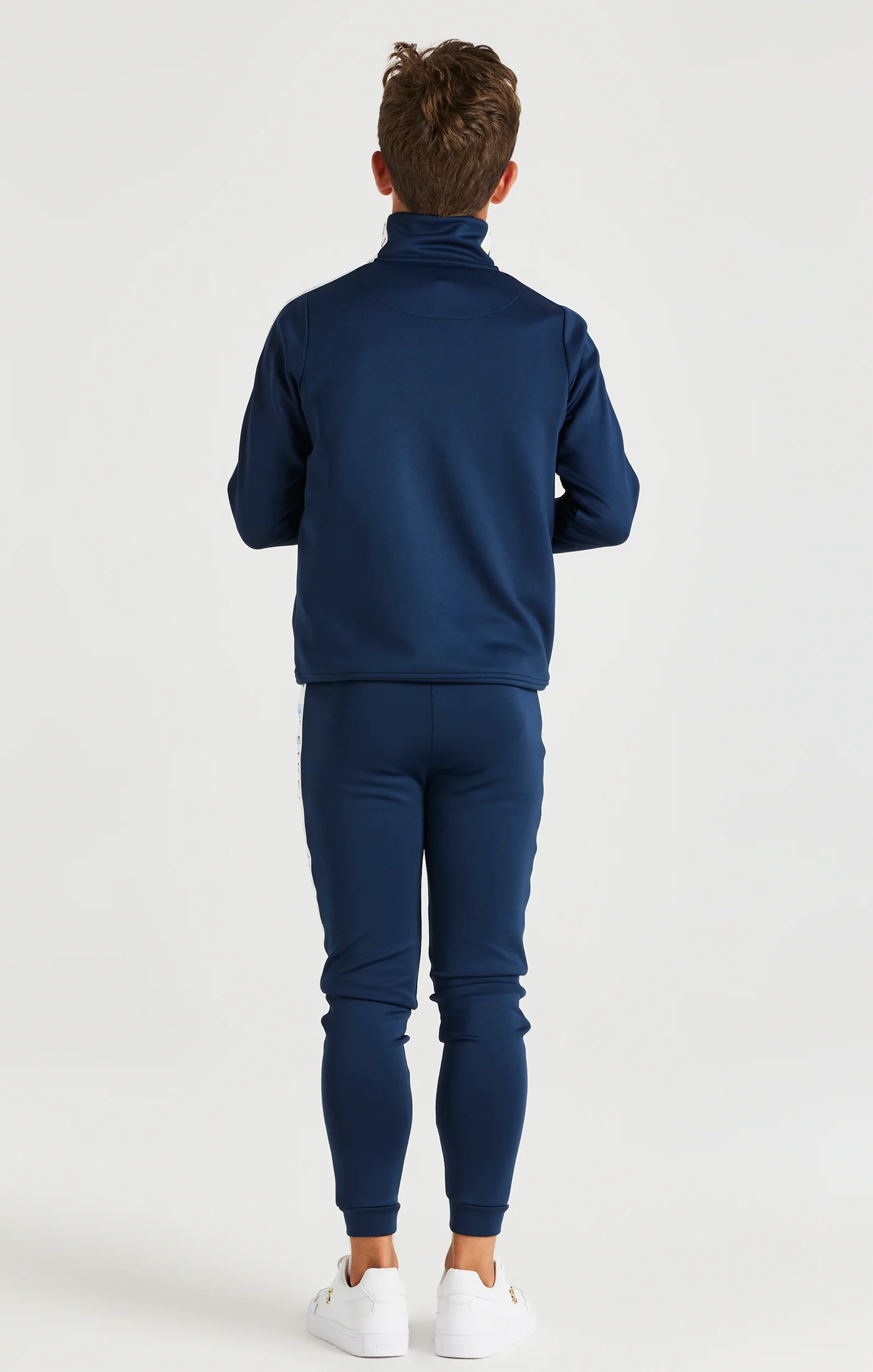 SikSilk Rainbow Funnel Neck - Navy - Image 5