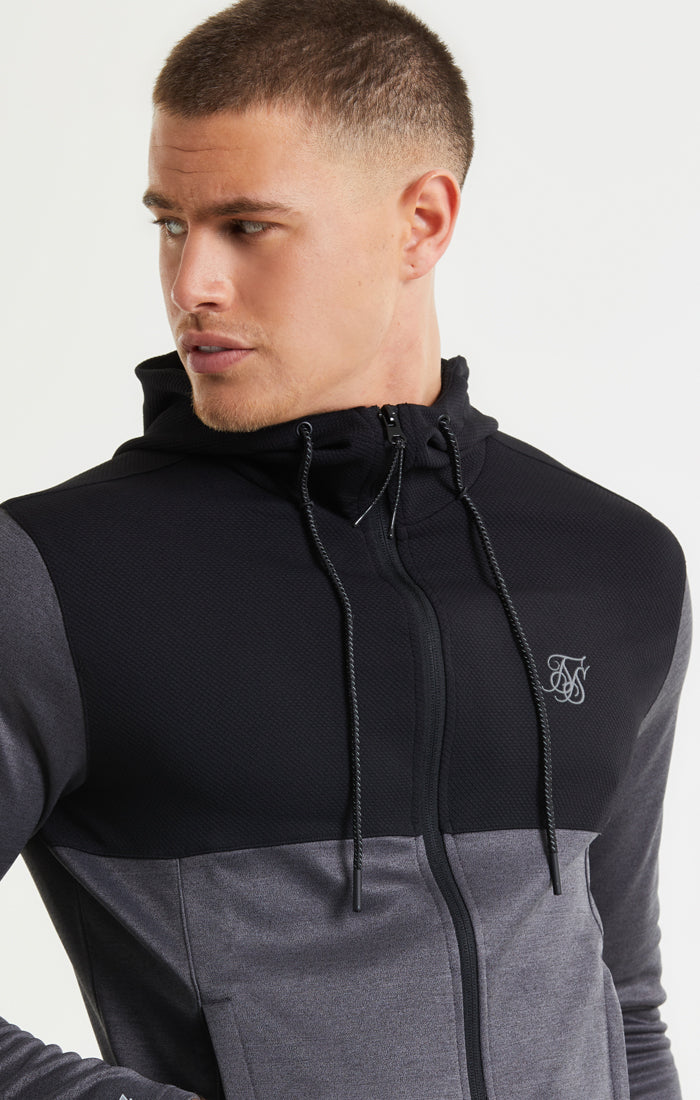 SikSilk Rapid FZ Hoodie - Charcoal Marl - Image 2