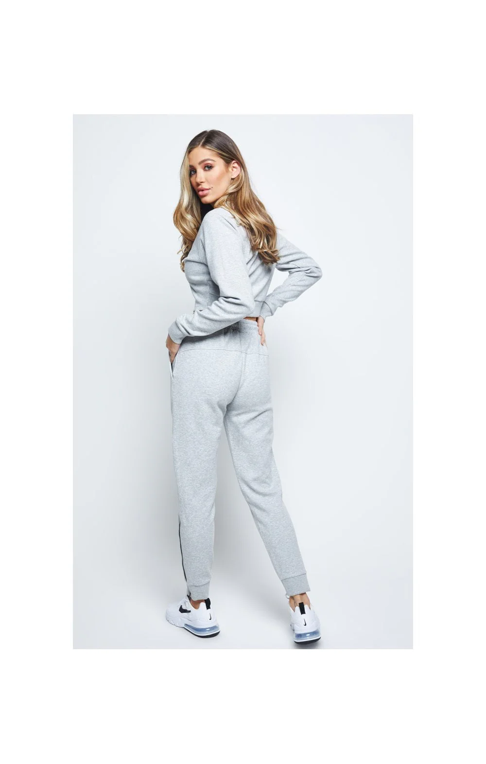 SikSilk React Track Jacket - Grey Marl - Image 5