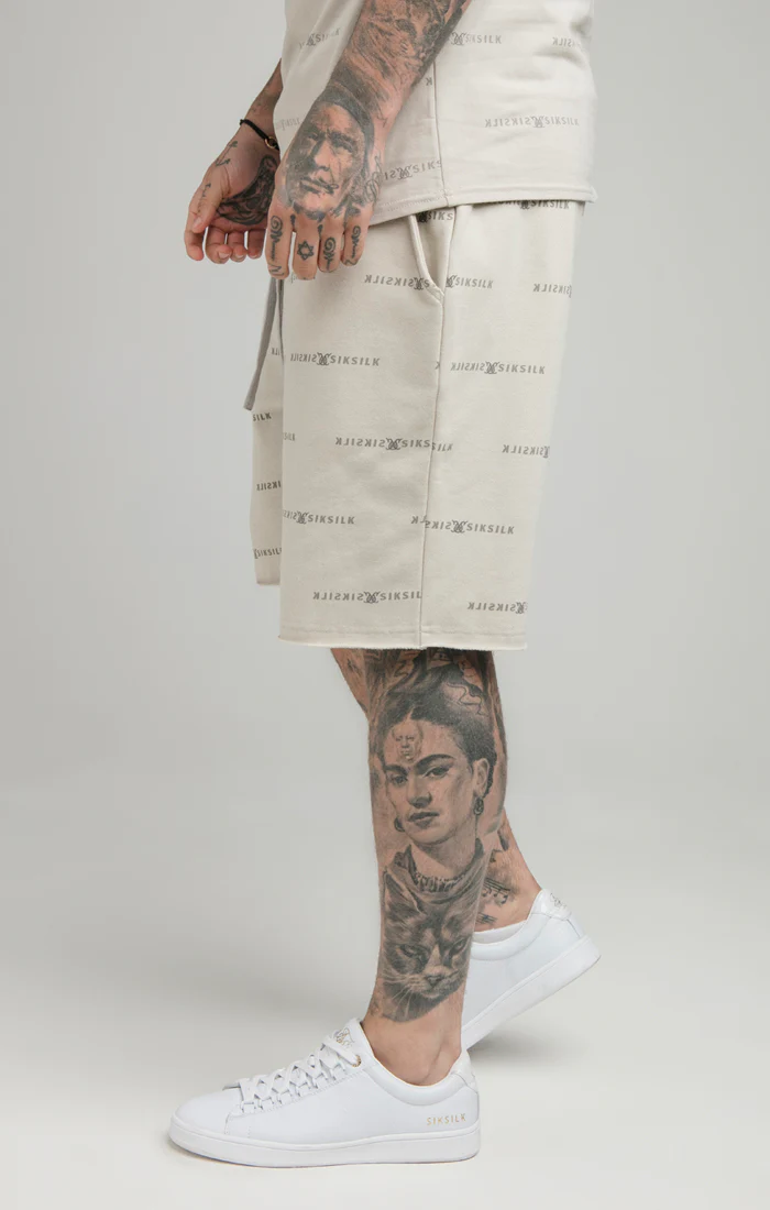 Beige Reflect Print Short - Image 2