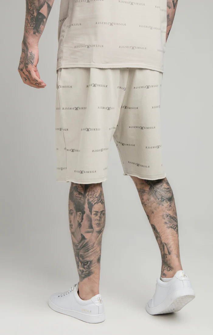 Beige Reflect Print Short - Image 3