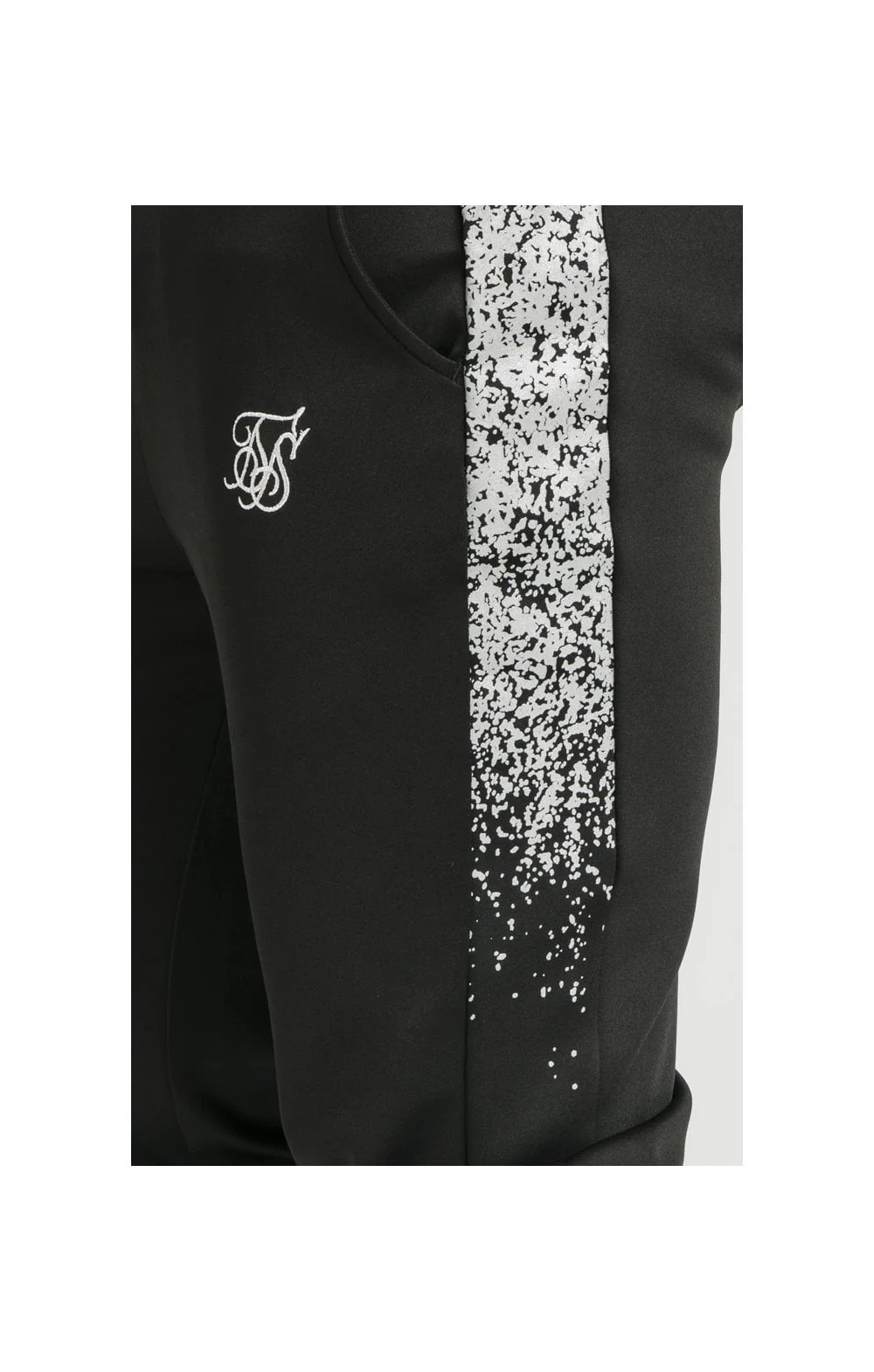 SikSilk Reflective Speckle Cuffed Joggers - Black - Image 4