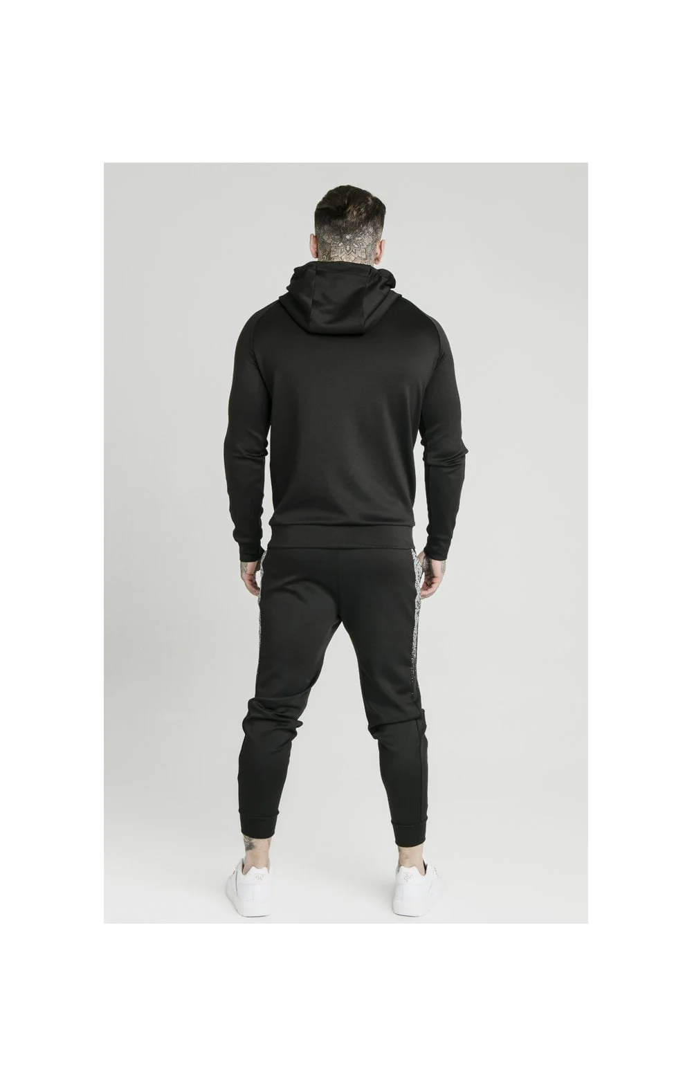 SikSilk Reflective Speckle Cuffed Joggers - Black - Image 6