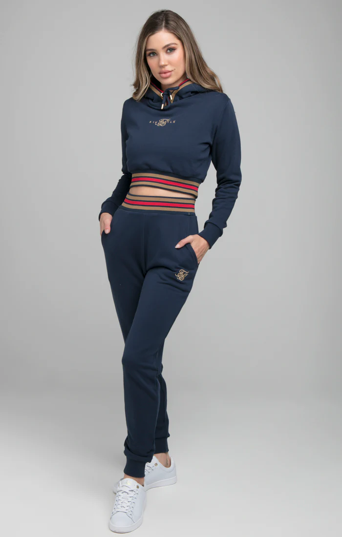SikSilk Reign Track Top - Navy - Image 6