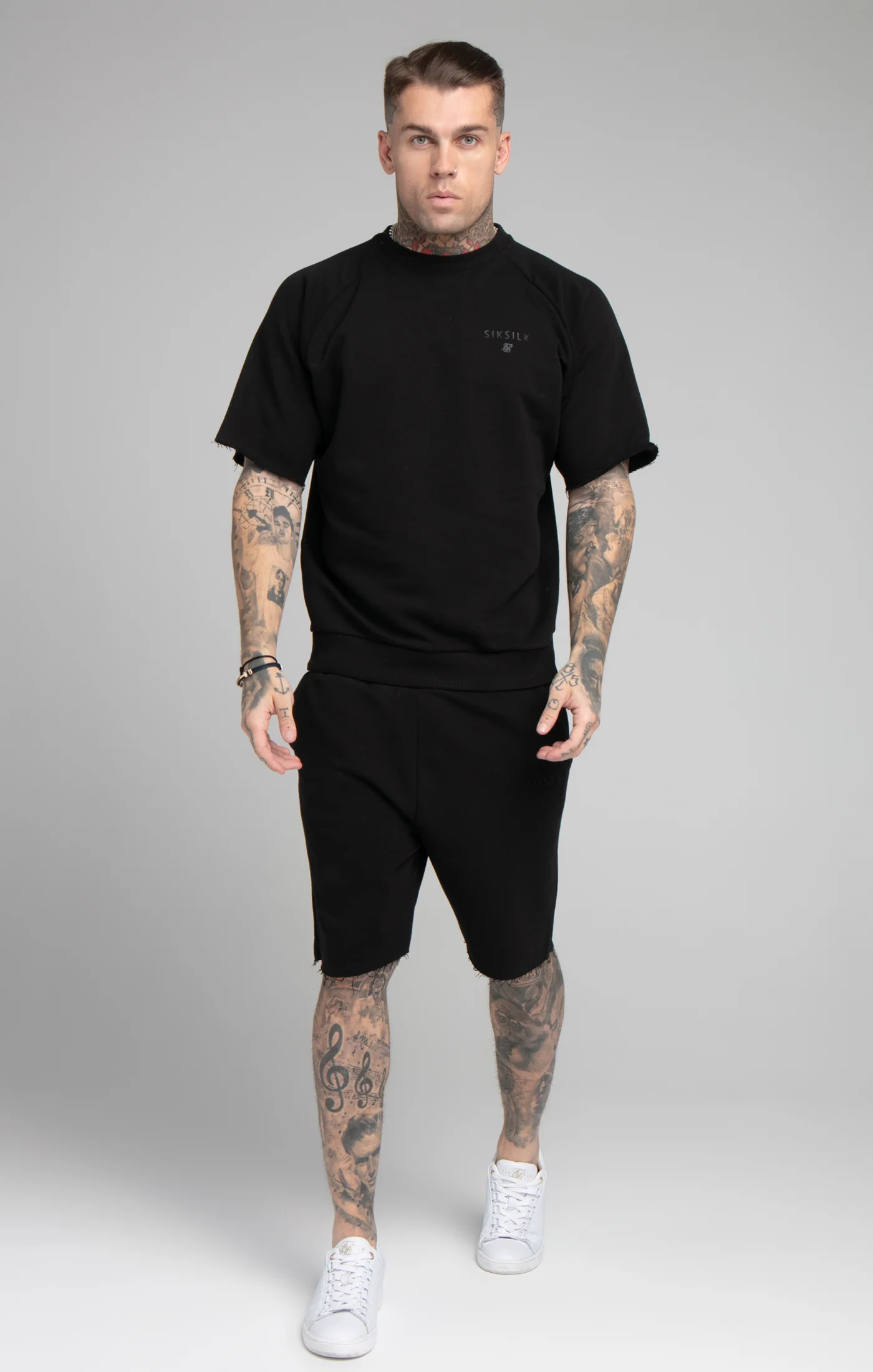 Black Relaxed Crew Short - Image 3