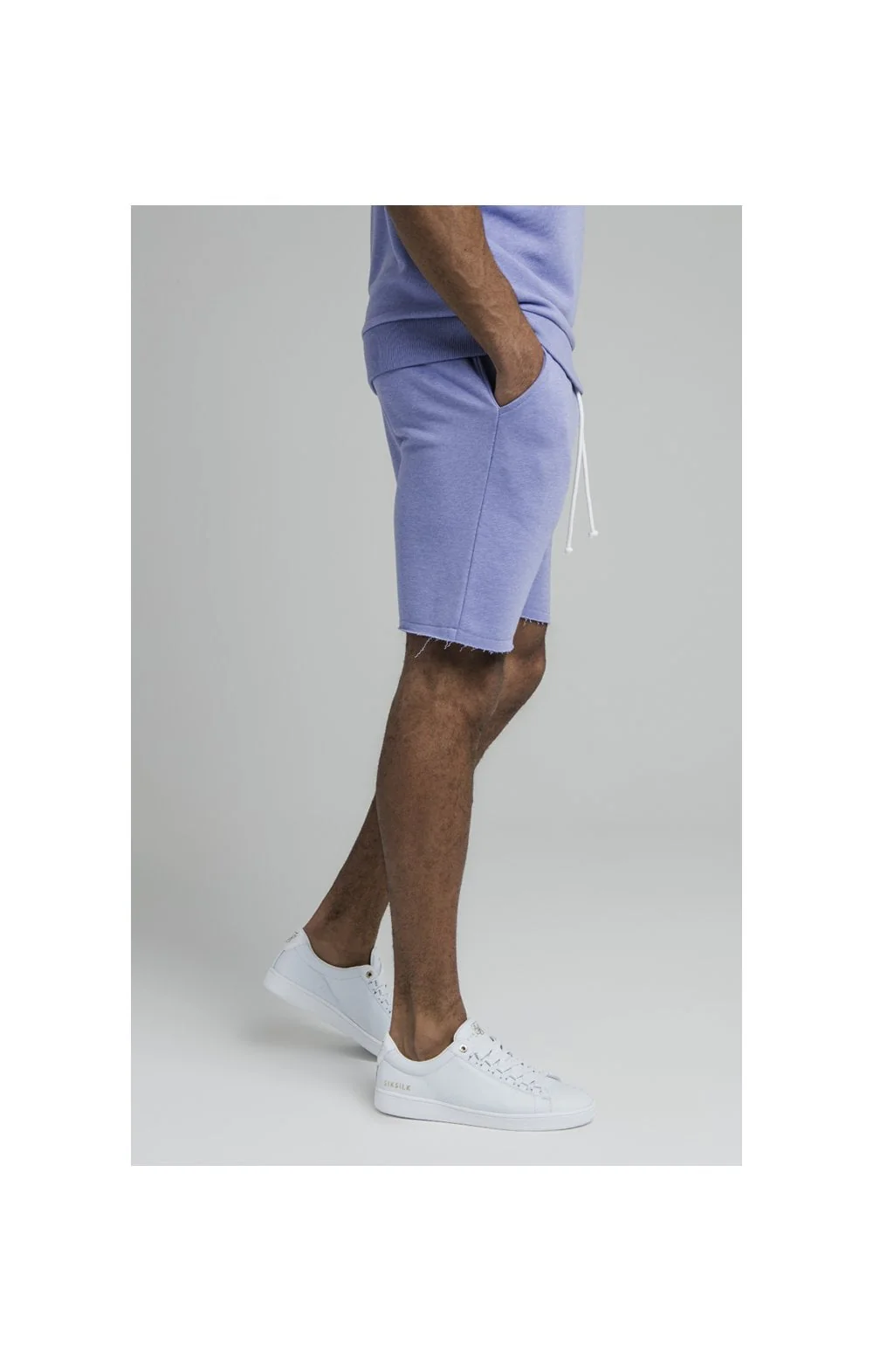 Purple Marl Relaxed Crew Short - Image 3