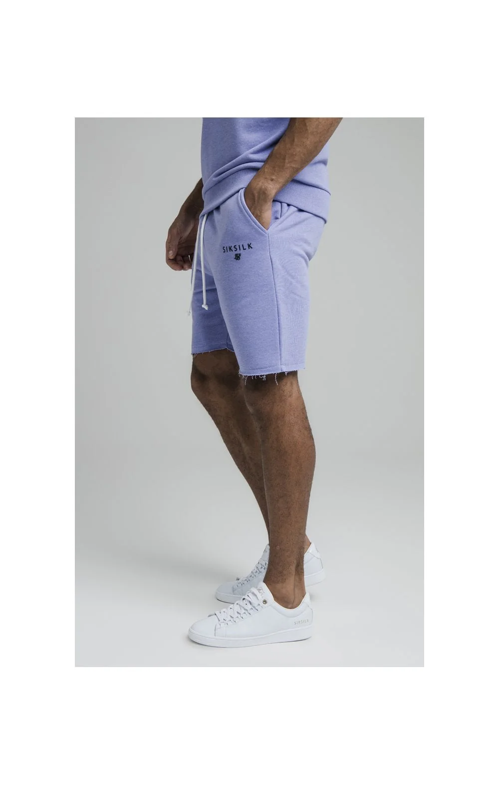 Purple Marl Relaxed Crew Short - Image 4