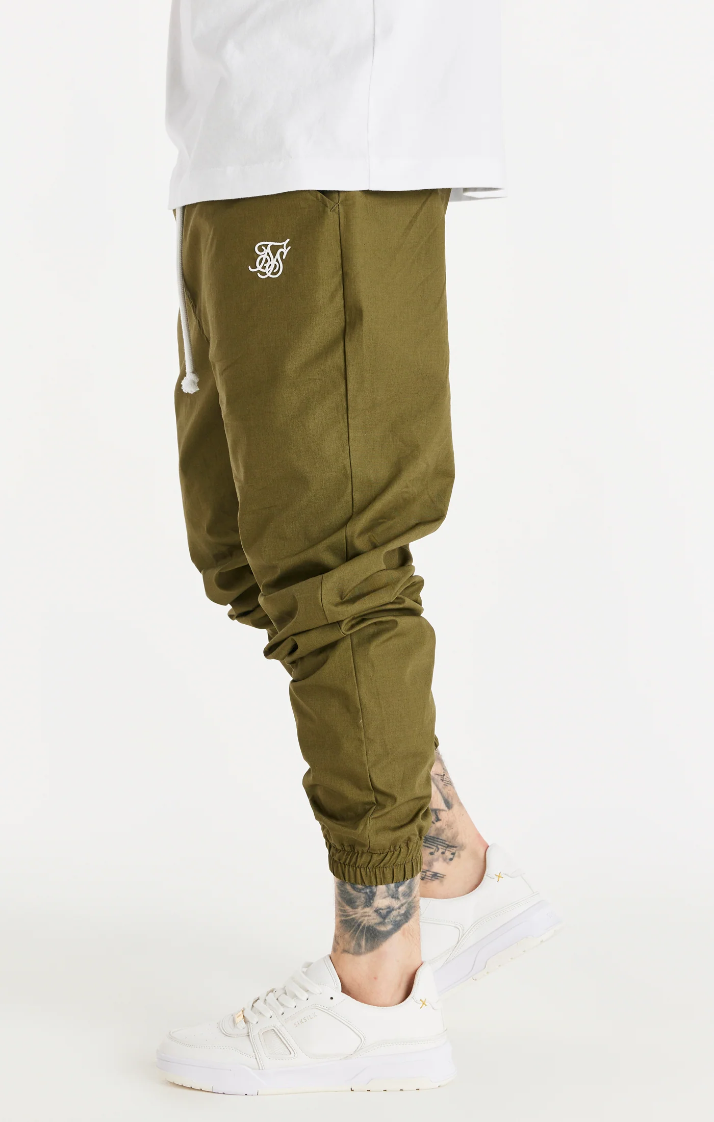 Khaki Essential Relaxed Trousers - Image 2