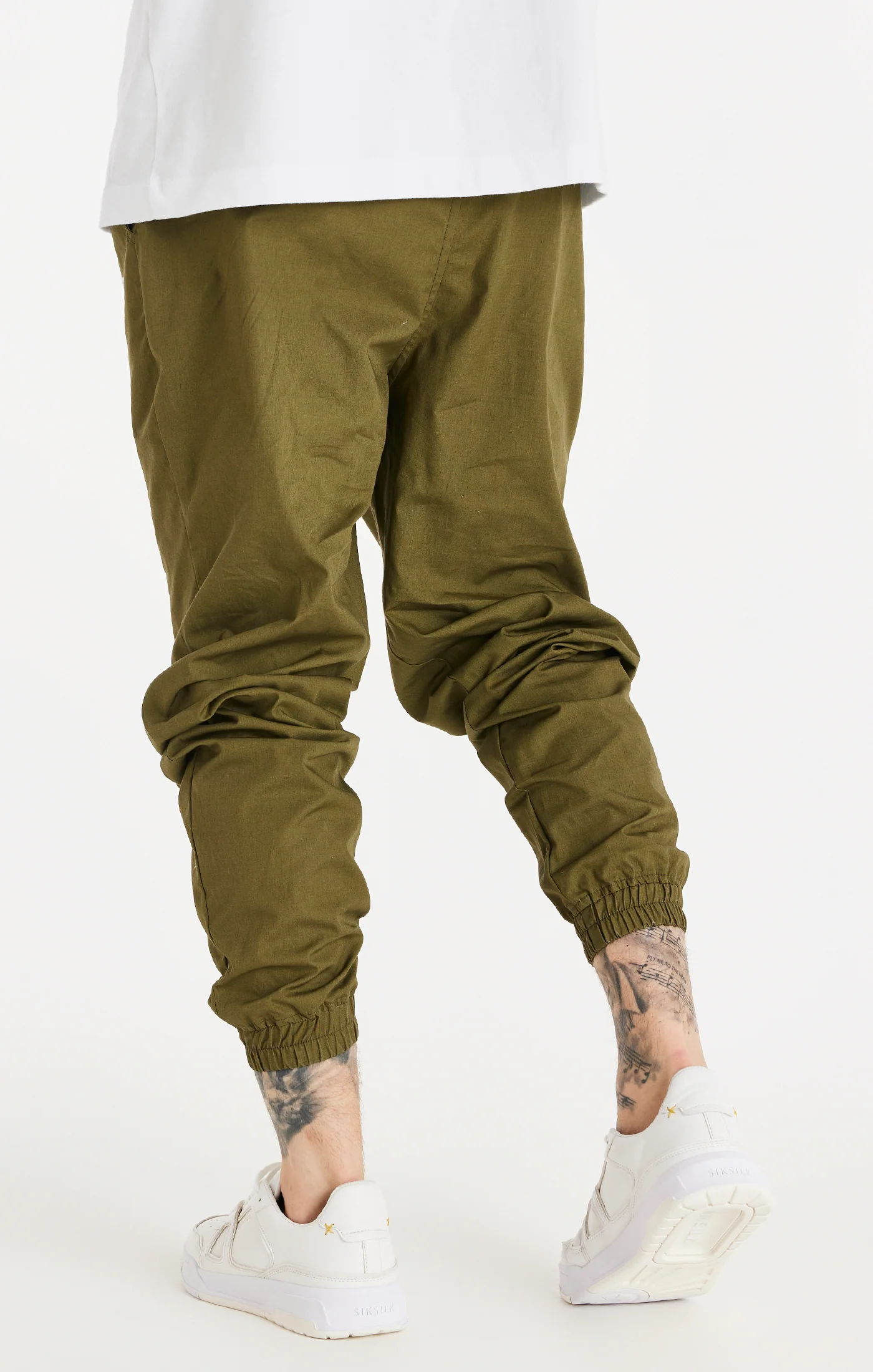 Khaki Essential Relaxed Trousers - Image 3