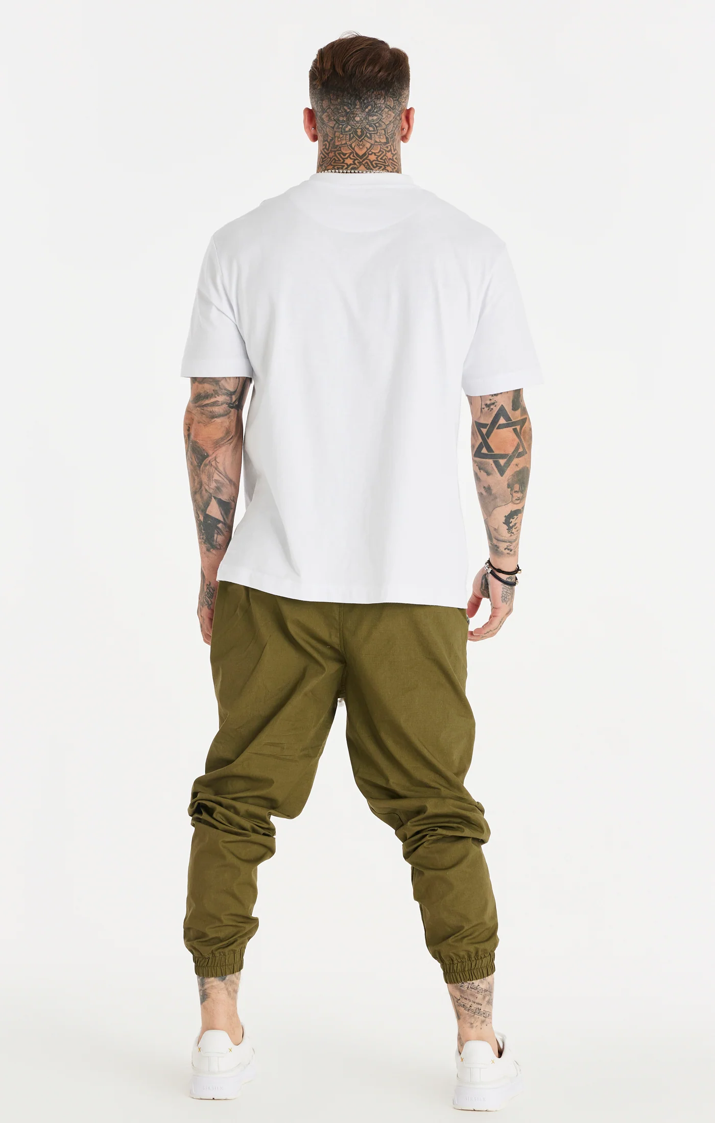Khaki Essential Relaxed Trousers - Image 7