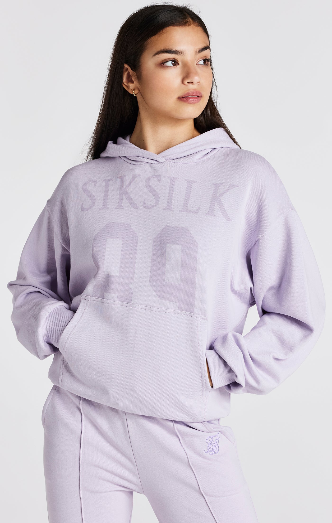Girls Purple Relaxed Fit 89 Hoodie - Image 6