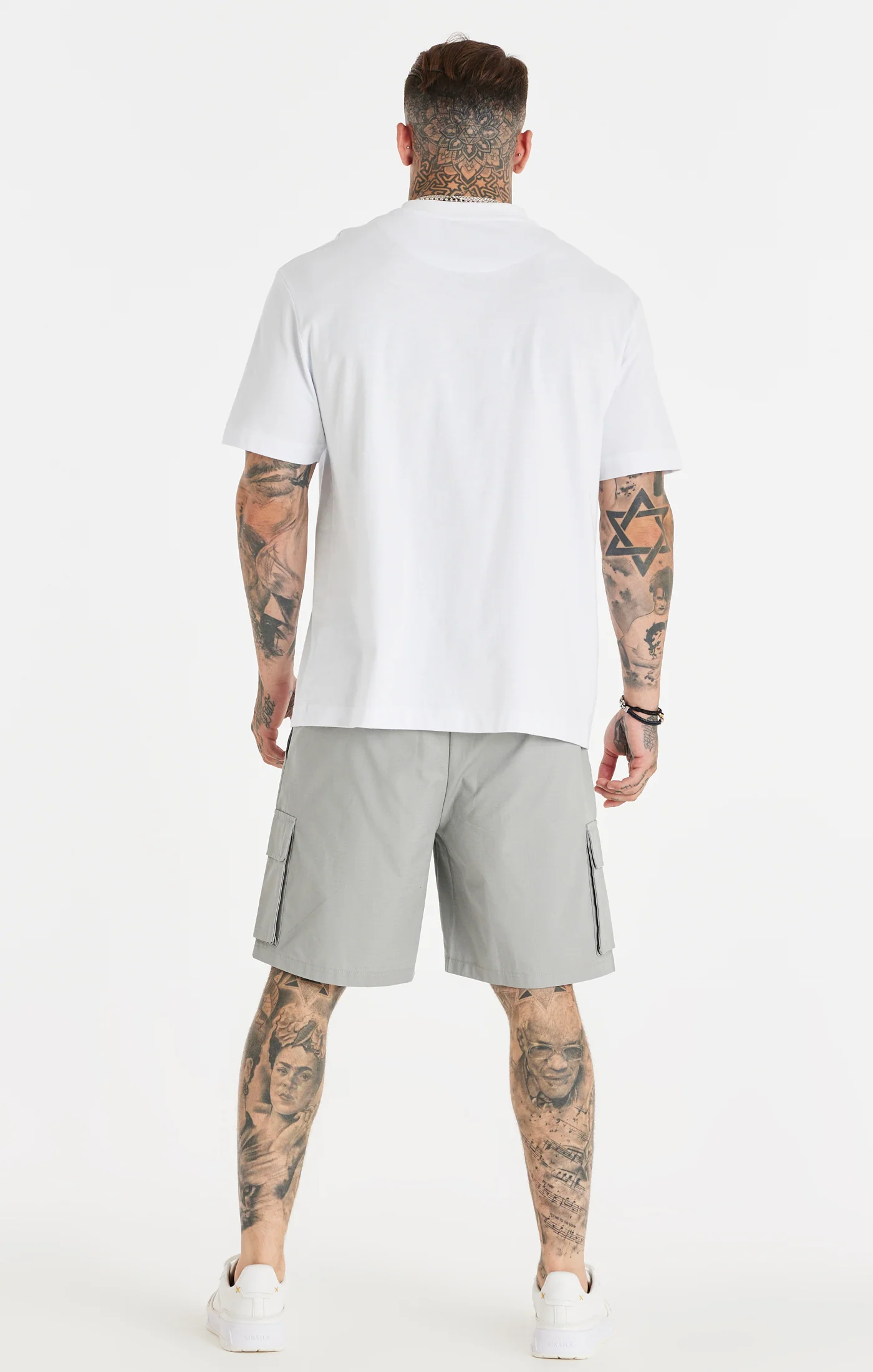 White Relaxed Printed Chain T-Shirt - Image 5