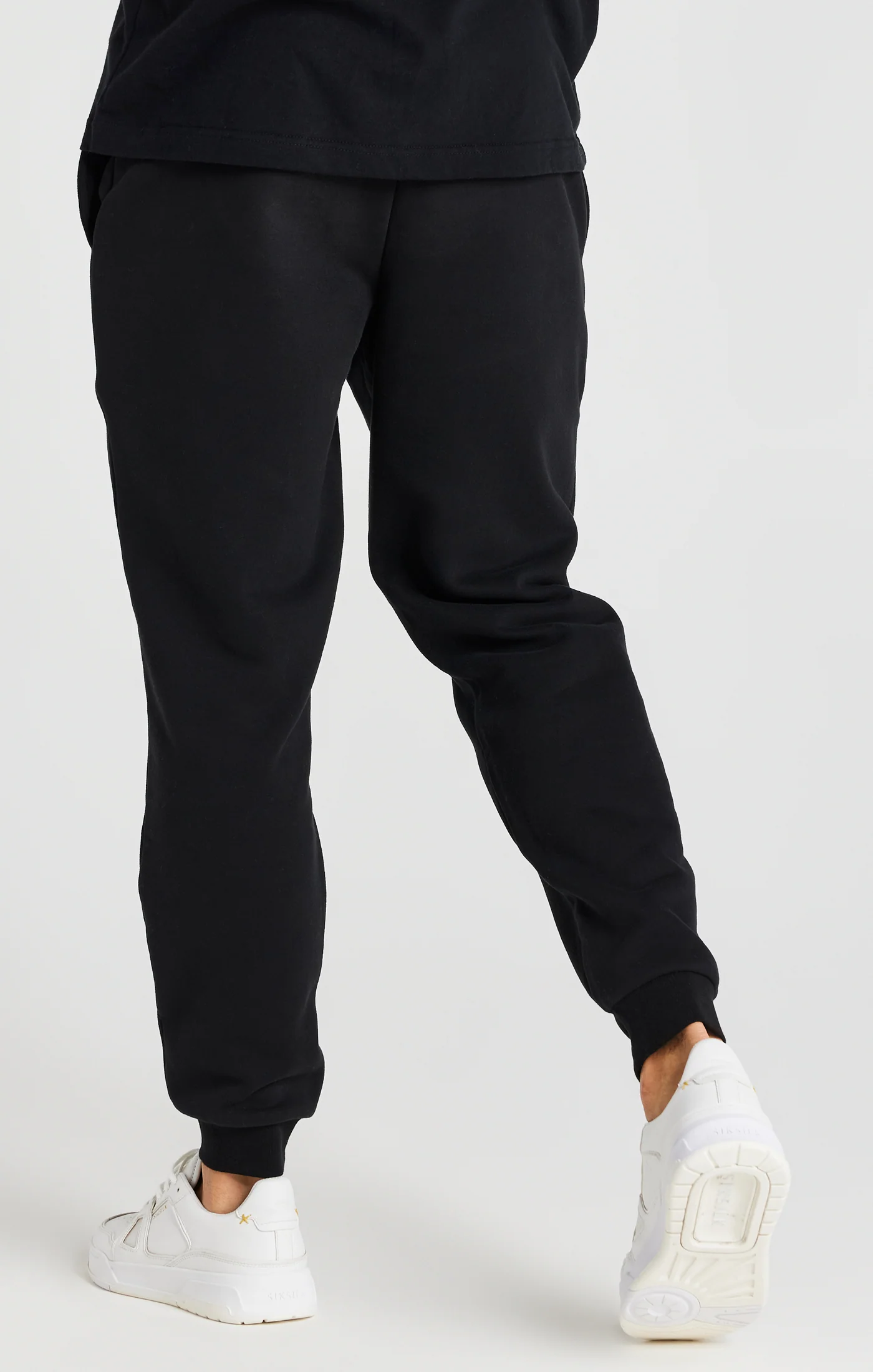 Black Relaxed Fit Cuffed Jogger - Image 3