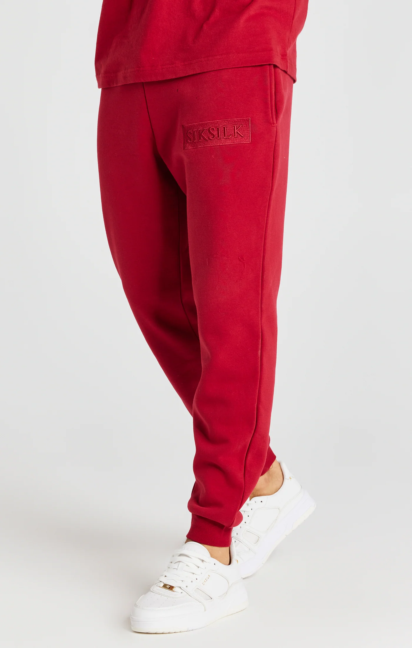 Red Relaxed Fit Cuffed Jogger