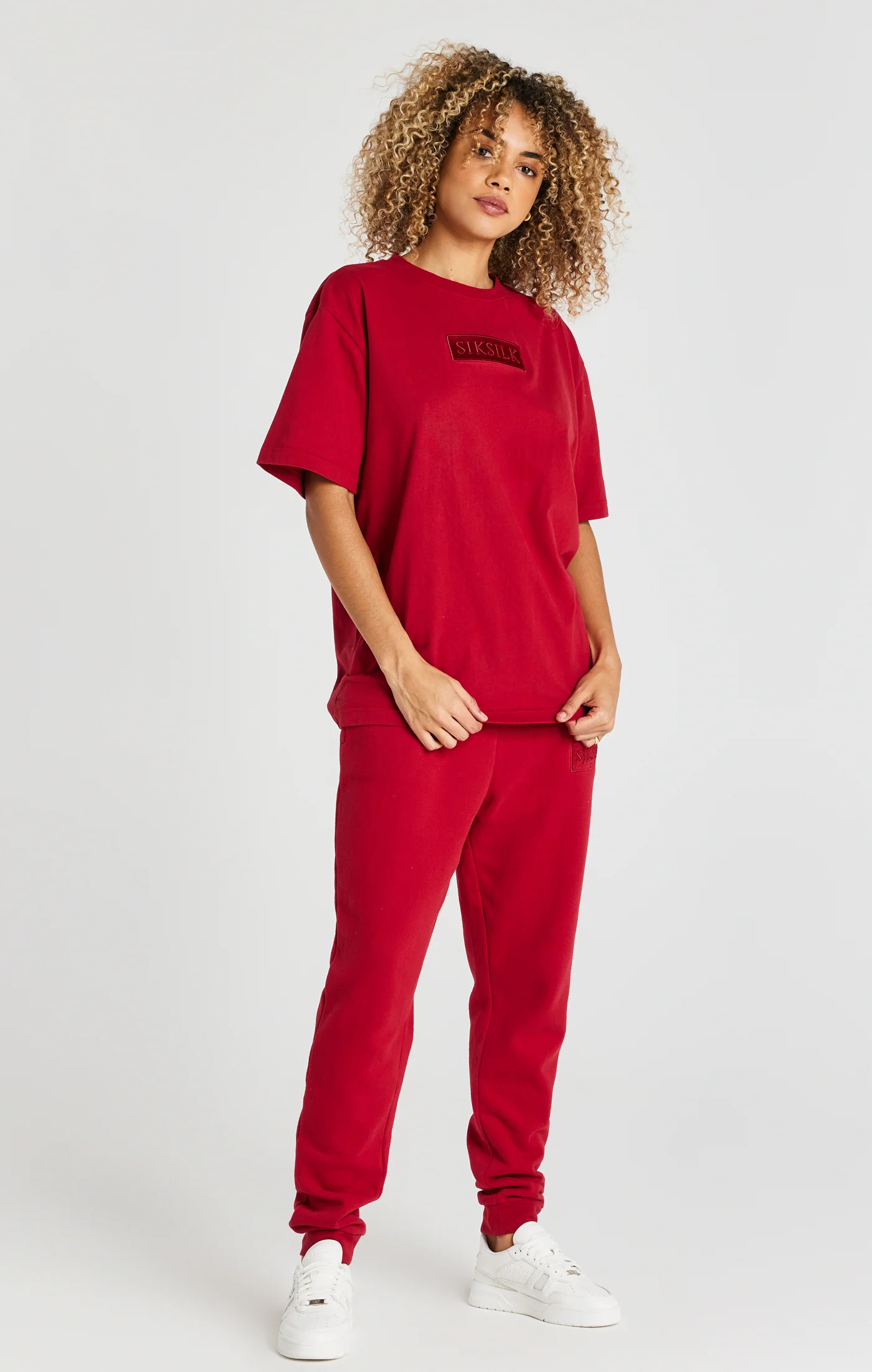 Red Relaxed Fit Cuffed Jogger - Image 6