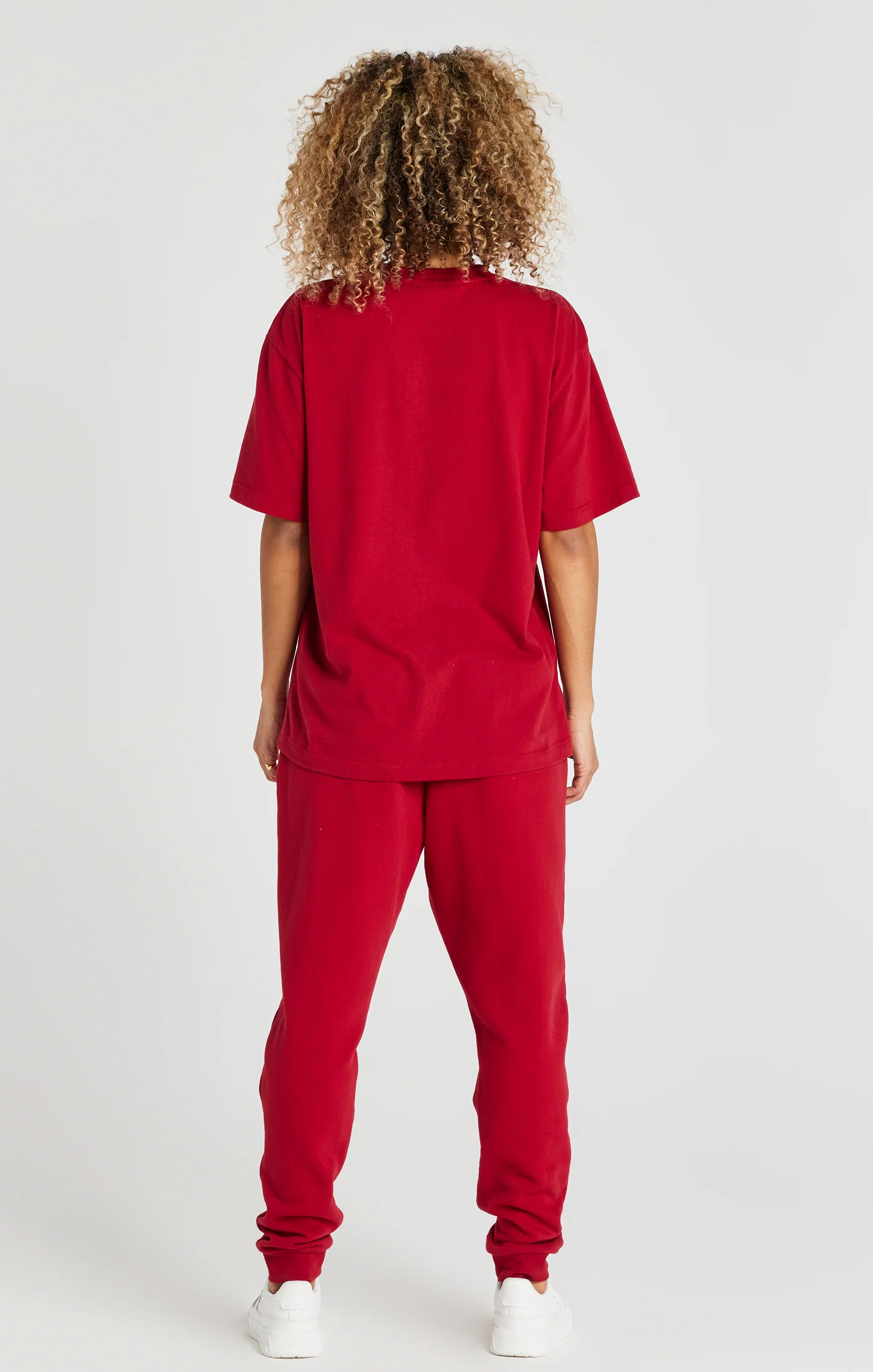 Red Relaxed Fit Cuffed Jogger - Image 7