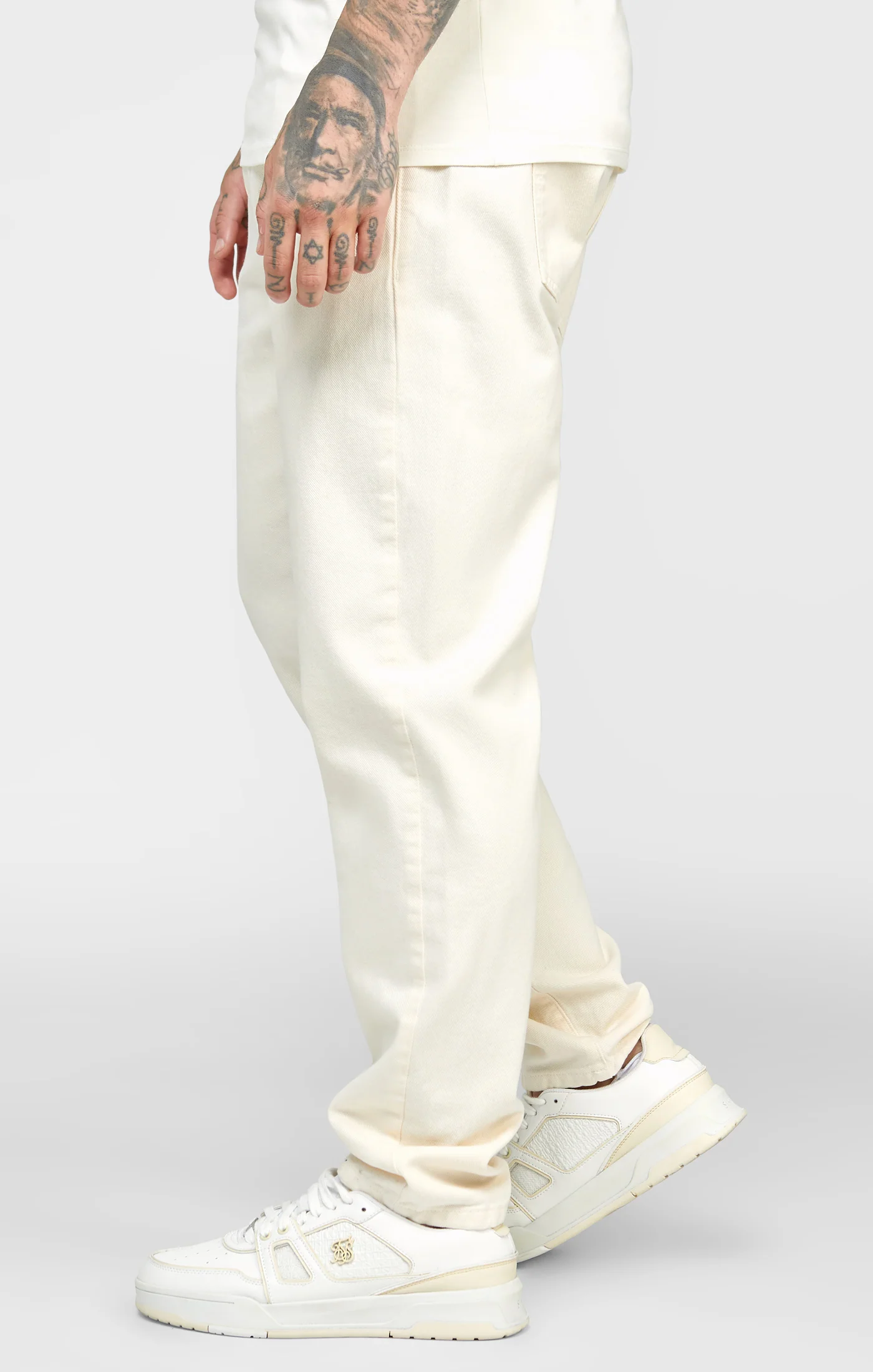 Ecru Relaxed Fit Denim Jean - Image 2