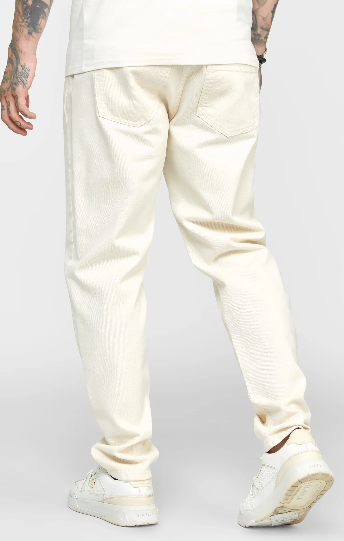 Ecru Relaxed Fit Denim Jean - Image 4