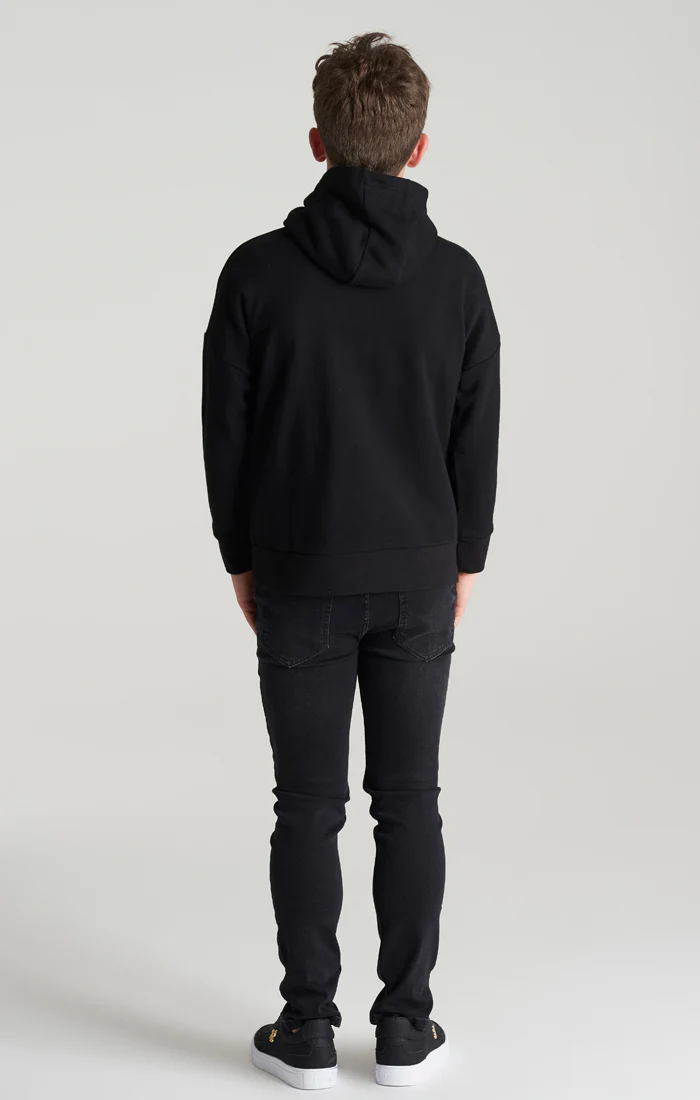 Boys Black Relaxed Fit Hoodie - Image 7
